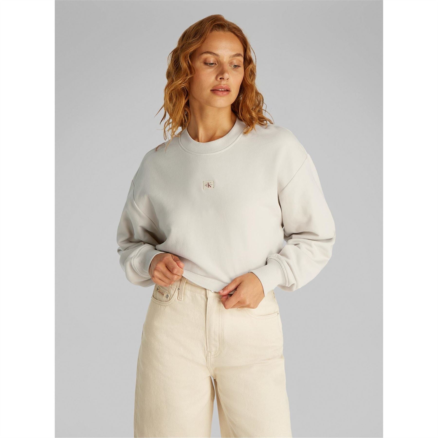 Calvin Klein Jeans Cropped Relaxed Fit Sweatshirt