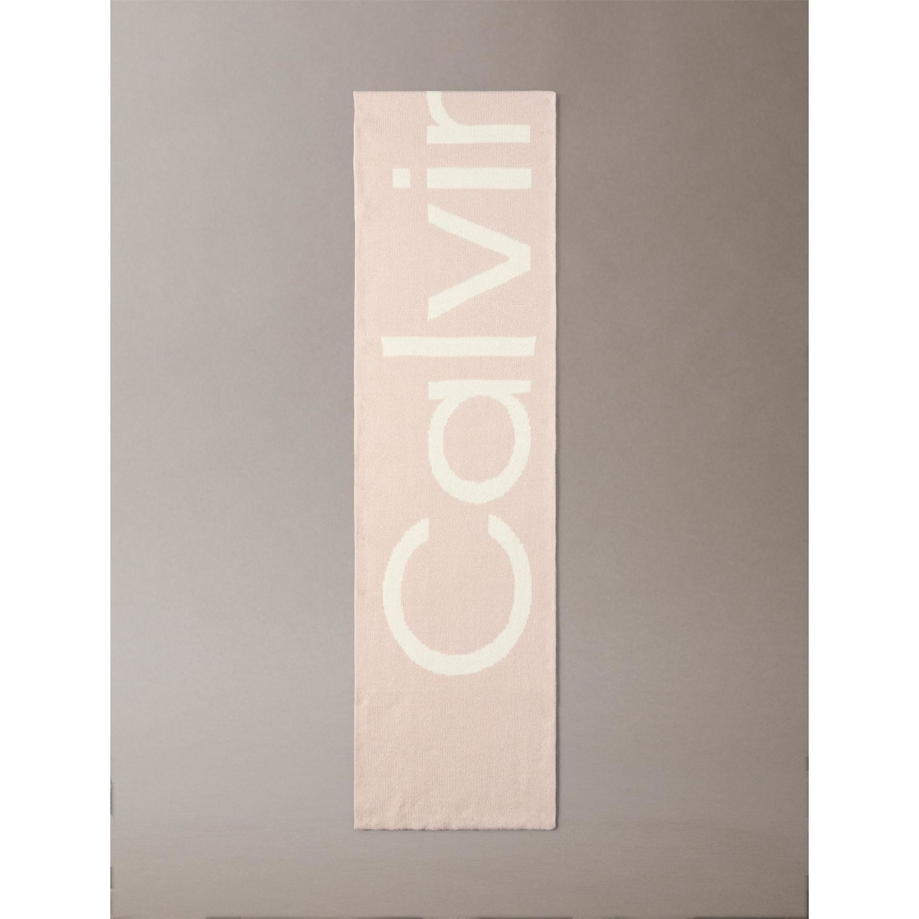 Calvin Klein Oblong Logo Print Scarf with Logo