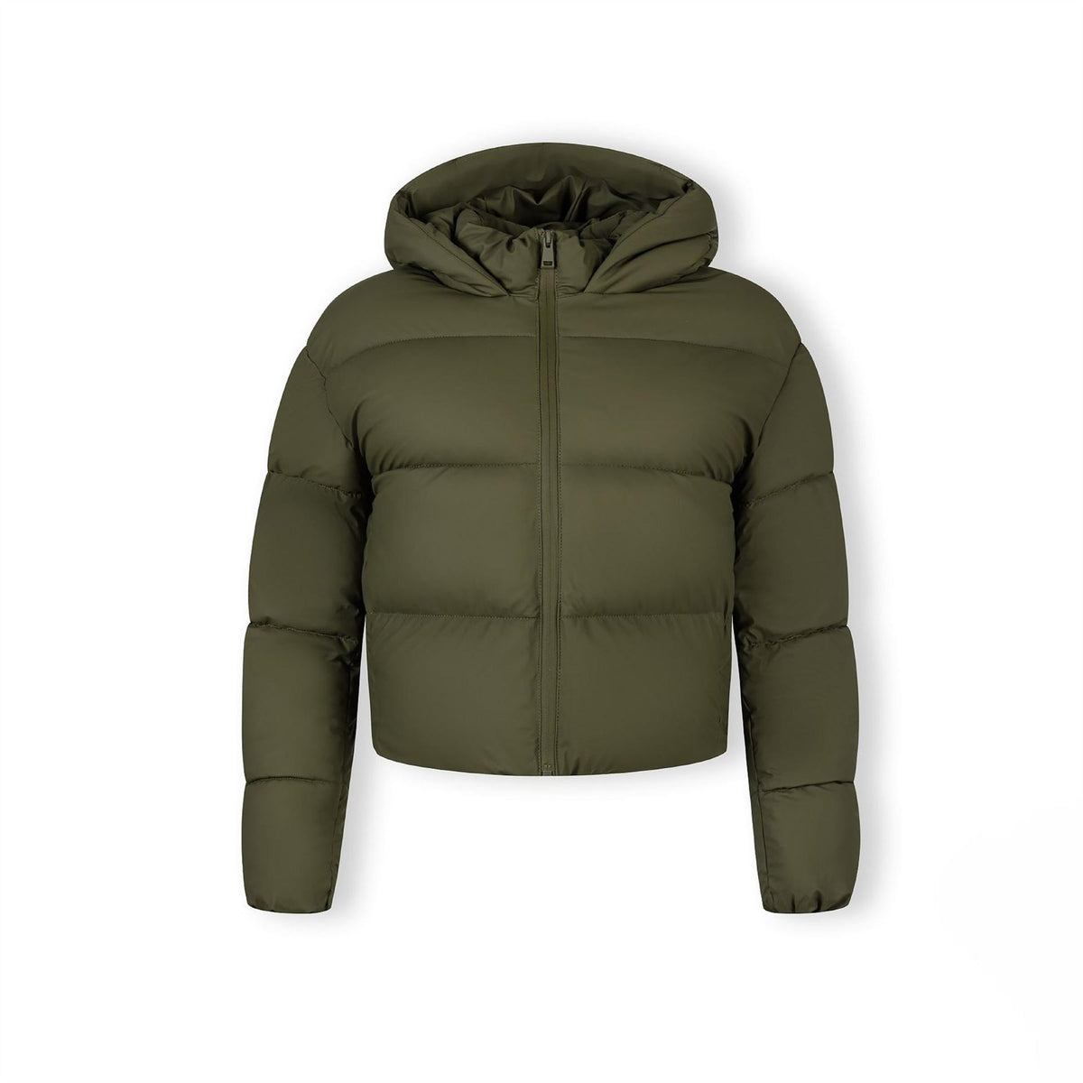 Minoti Women Short Water Repellent Quilted Jacket With Hood Khaki