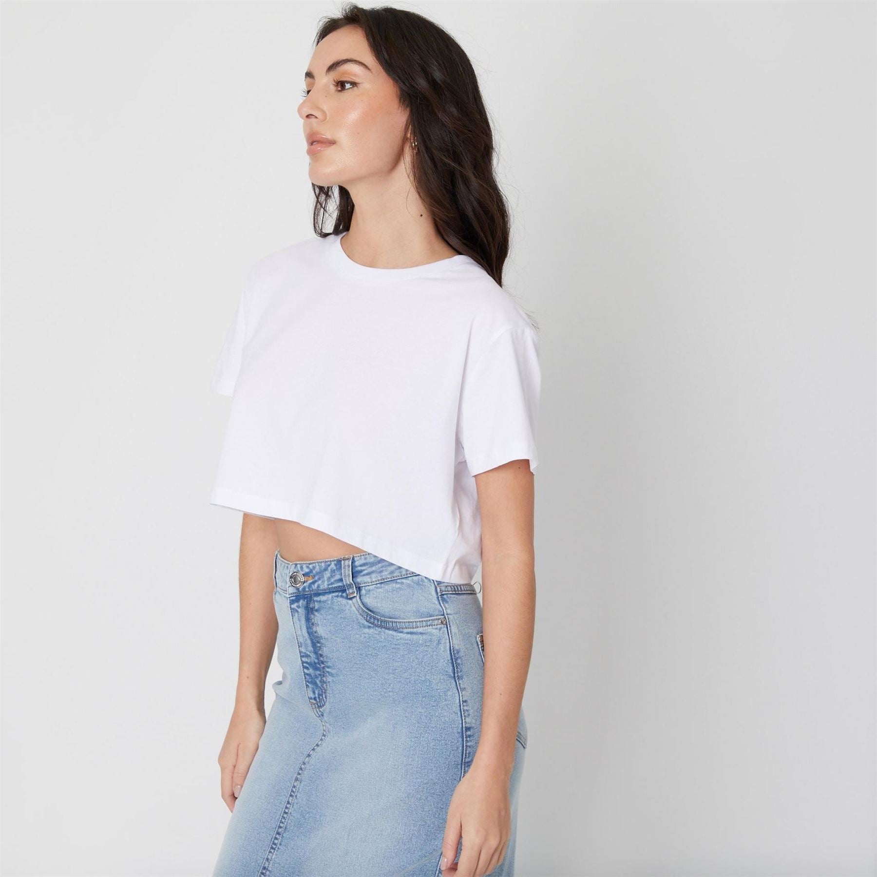 Be You Cropped Crew Neck Regular Fit T-Shirt