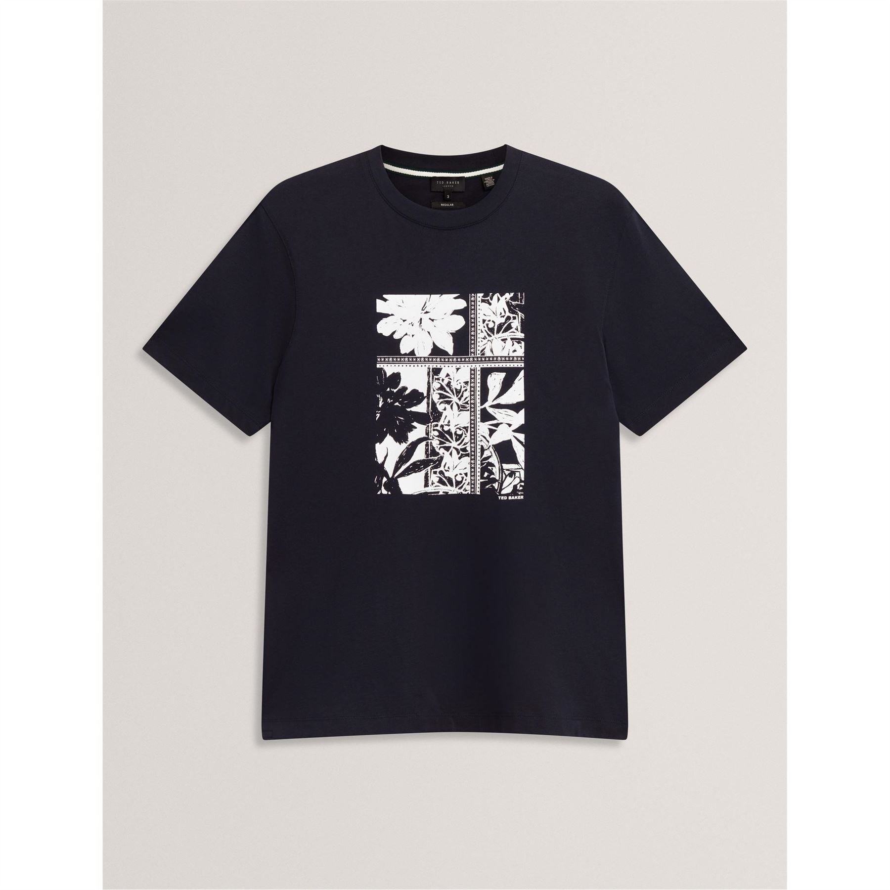 Ted Baker Box Print Crew Neck Short Sleeve T-Shirt