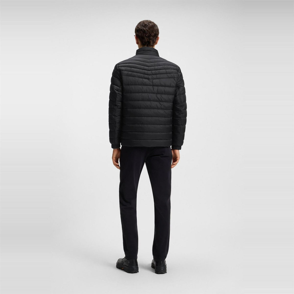 Boss Oden Orange Full Zip Puffer Jacket