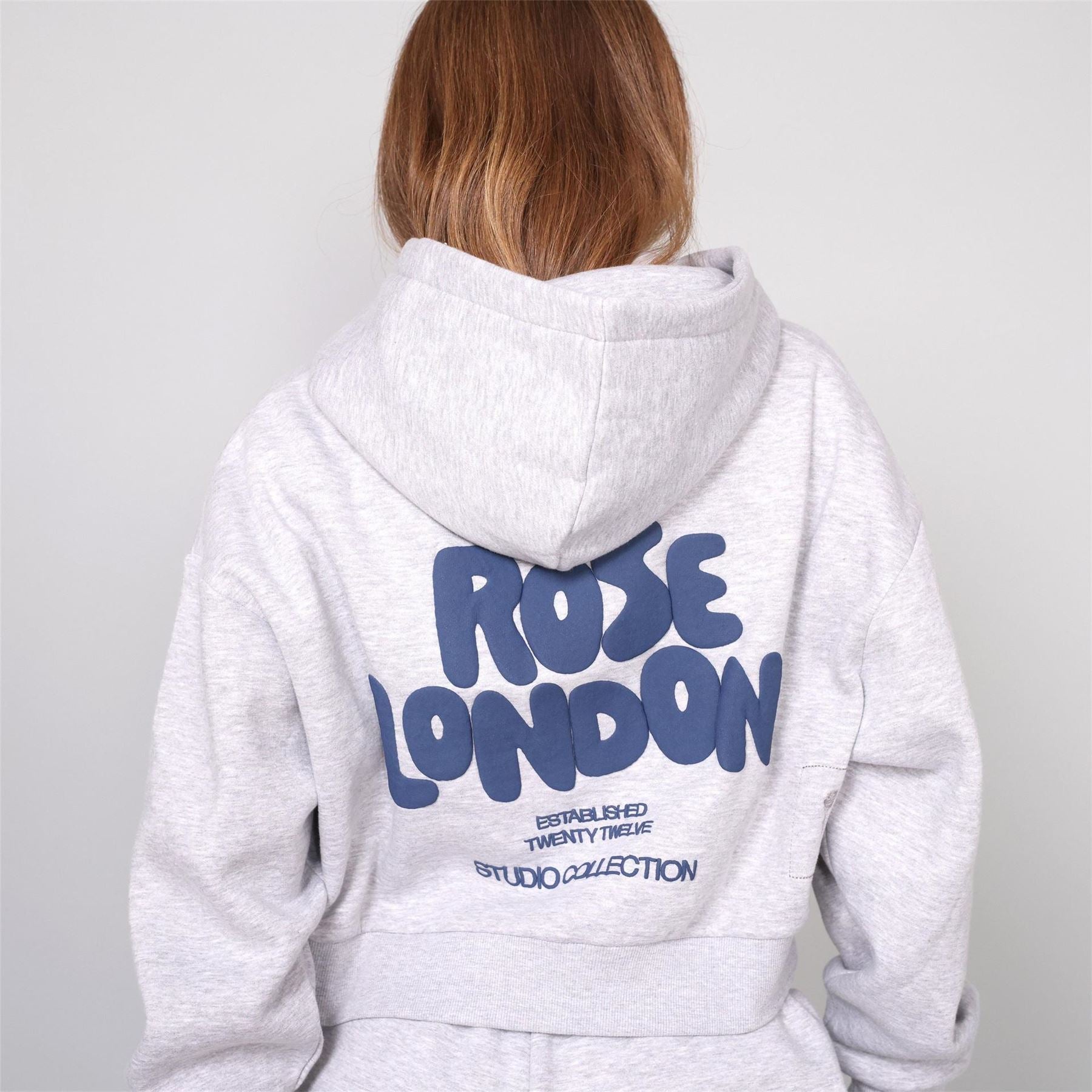 Rose London All Love Cotton Long Sleeve Cropped Hoodie