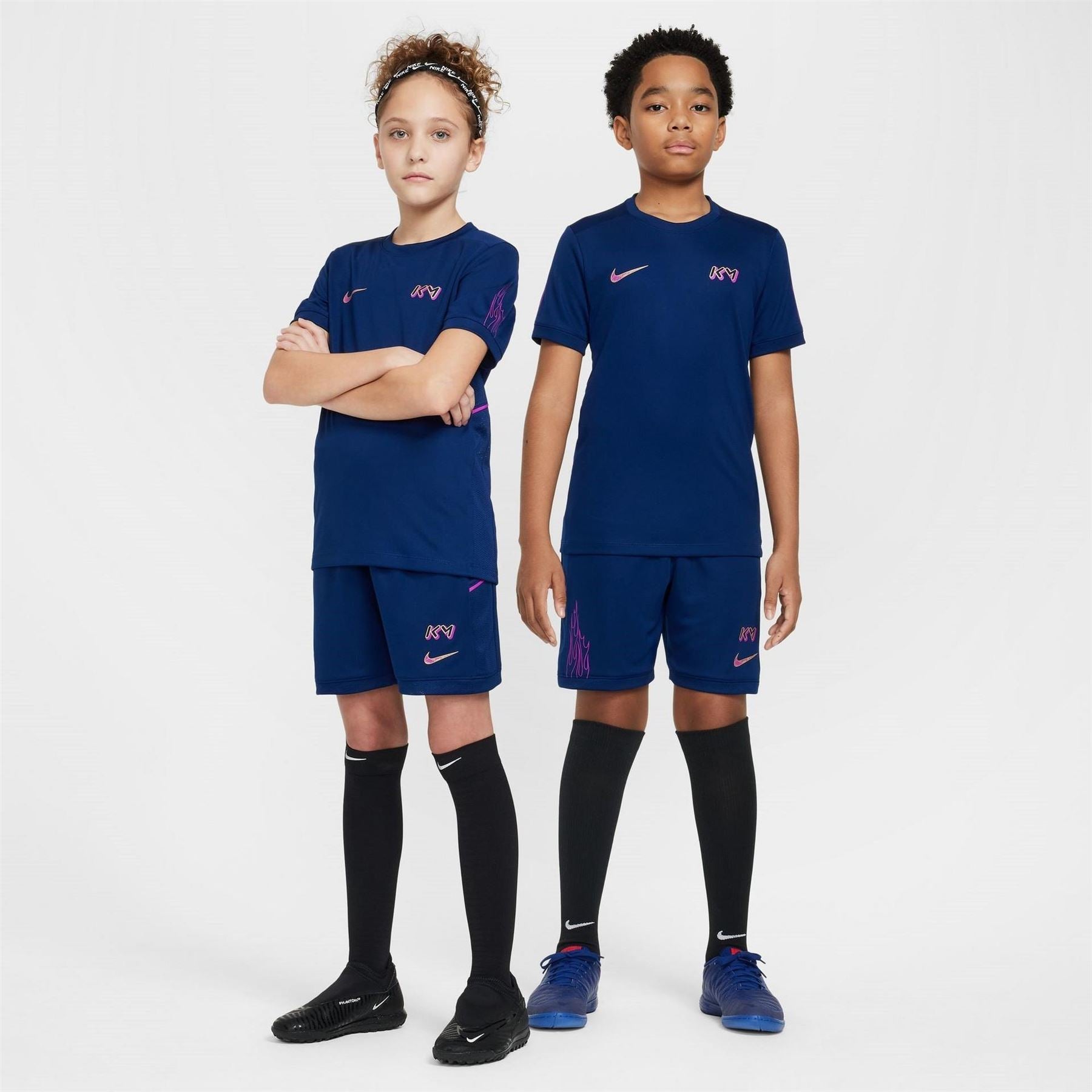 Nike Mbappe Soccer Flame Graphic Shorts