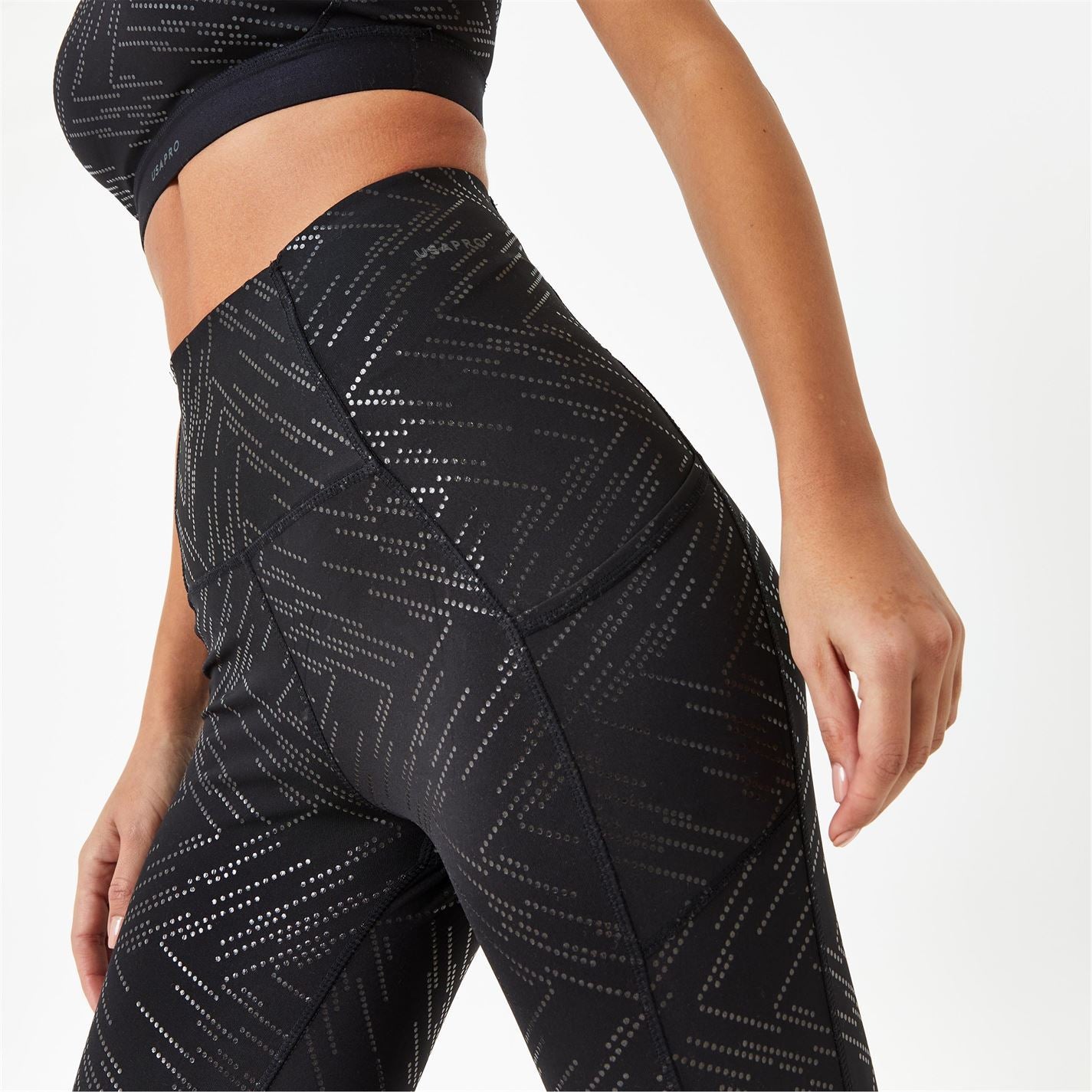 USA Pro High Rise Capri Cropped Leggings