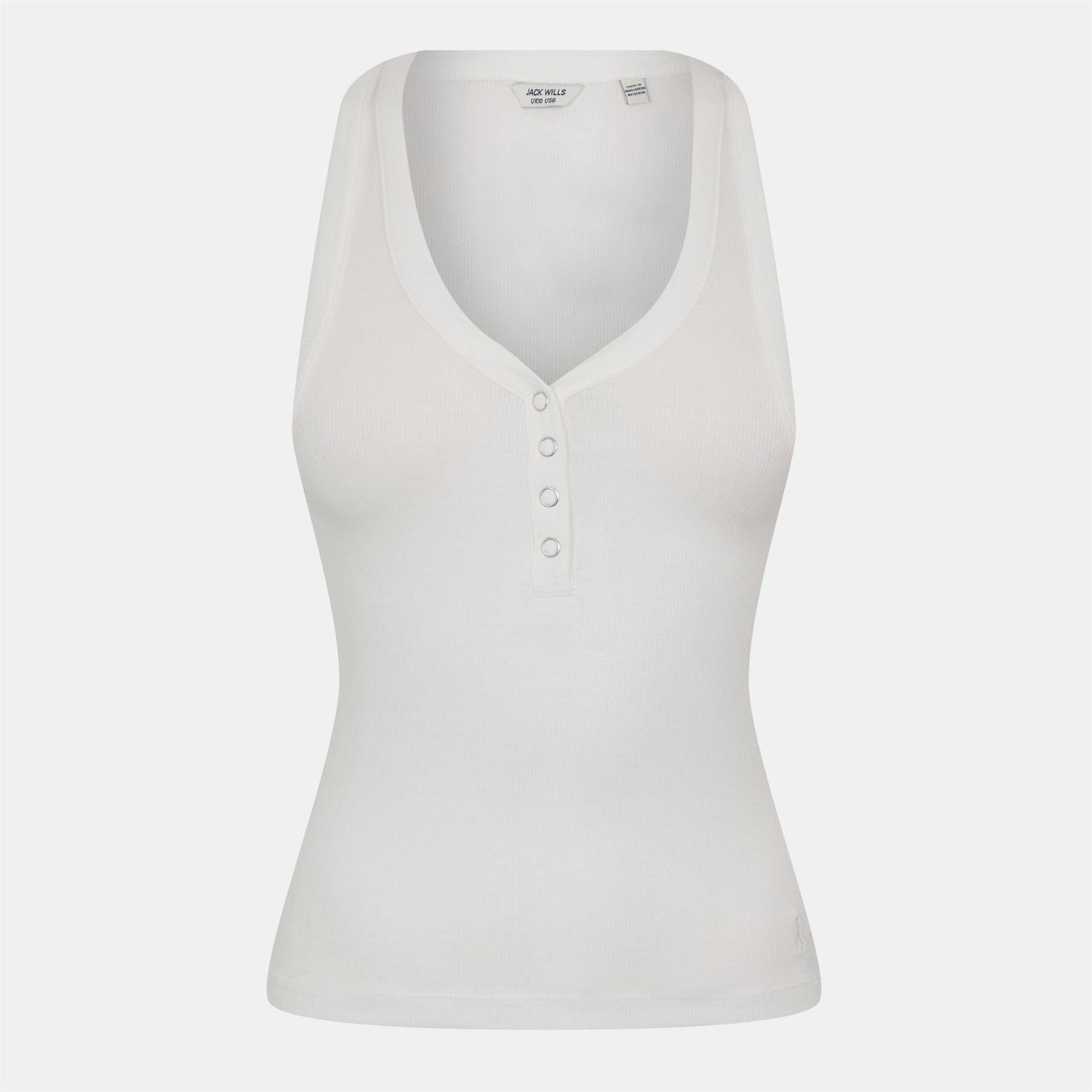 Jack Wills Polo Henley Collar Ribbed Vest