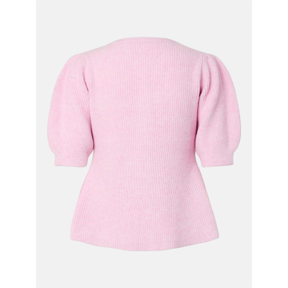 Pieces Crew Neck Puff Sleeve Short Sleeve Sweater