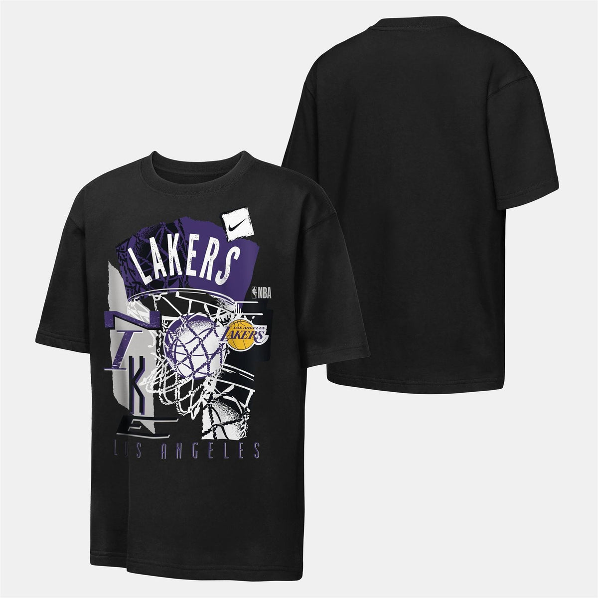 Nike NBA Graphic Text Graphic Crew Neck Ribbed Collar Short Sleeve Jersey T-Shirt