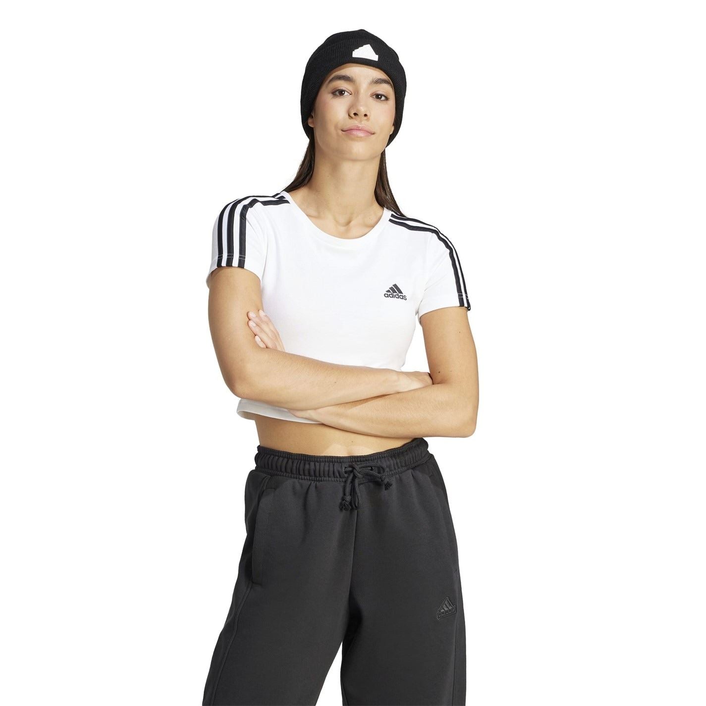 adidas Womens Essentials 3 Stripes T-Shirt
