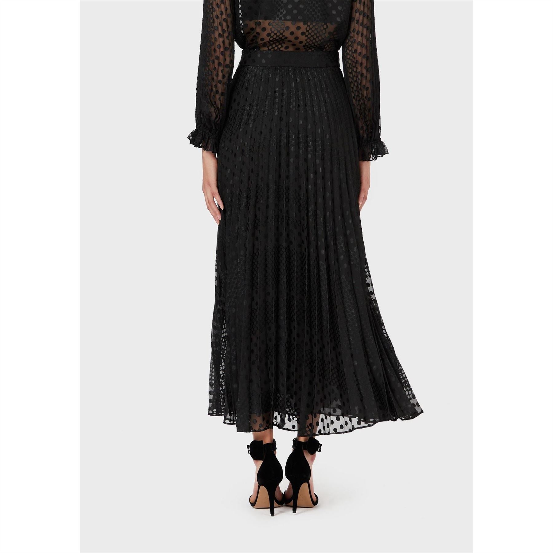 Emporio Armani Plet Maxi A-Line Skirt