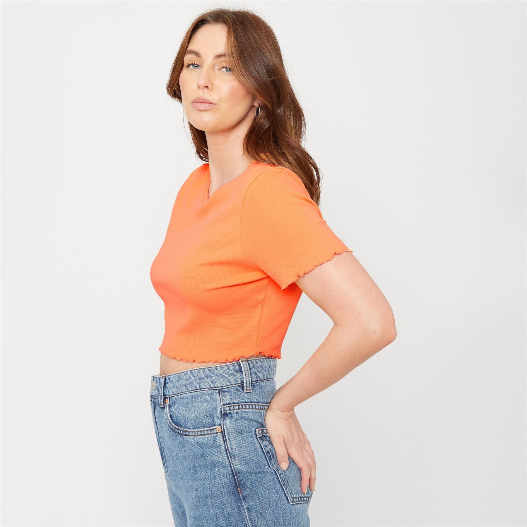 Be You You Crop Regular Fit Crew Neck T-Shirt