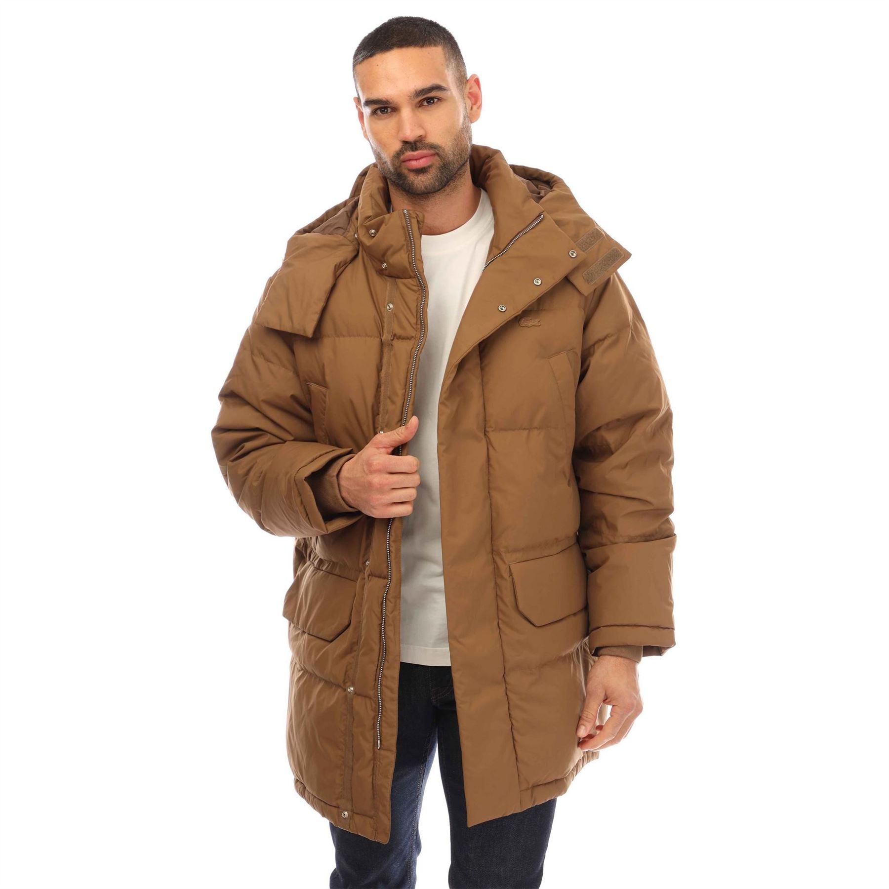Lacoste Long Detachable Hood Long Sleeve Puffer Jacket