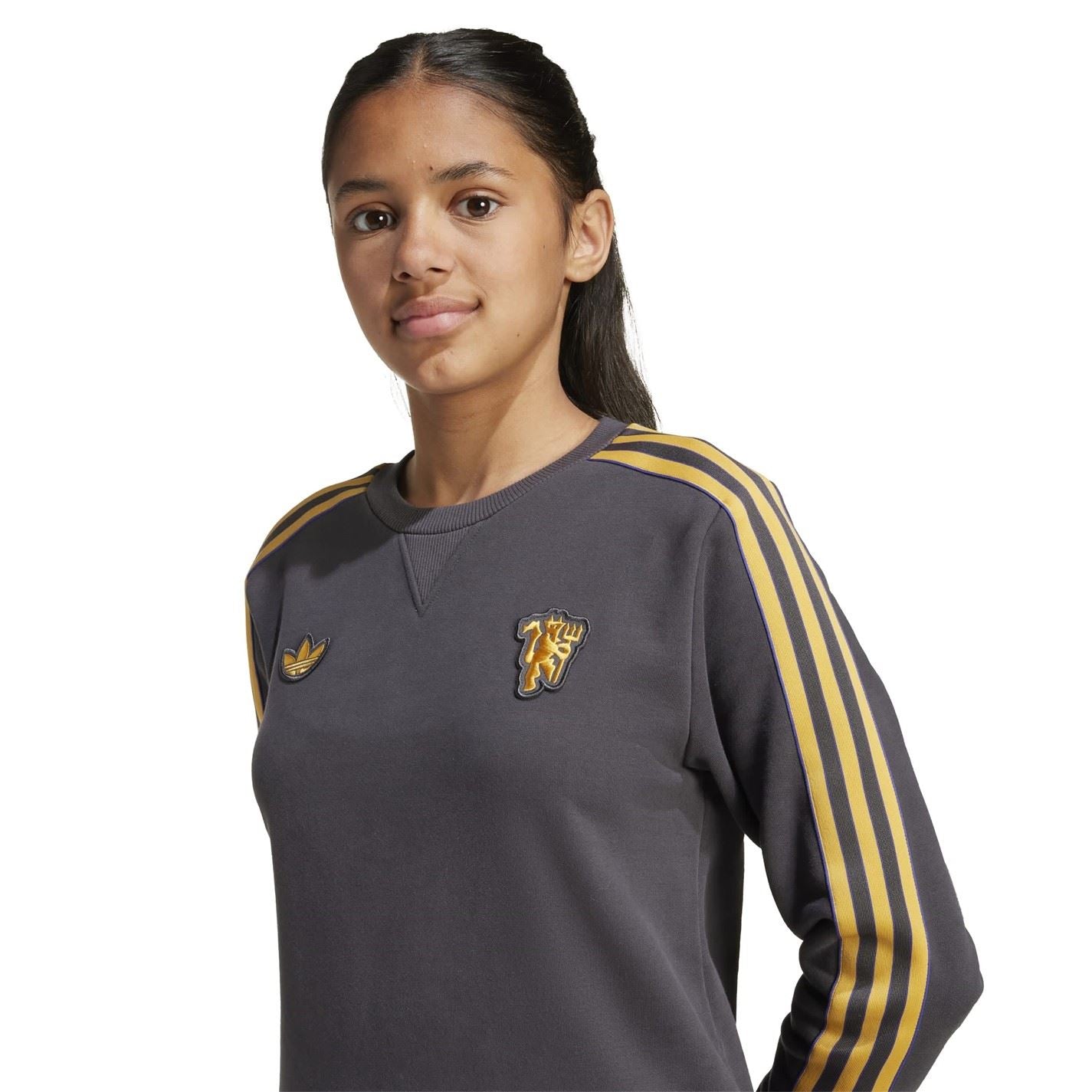 adidas Manchester United Icons Crew Sweater Juniors