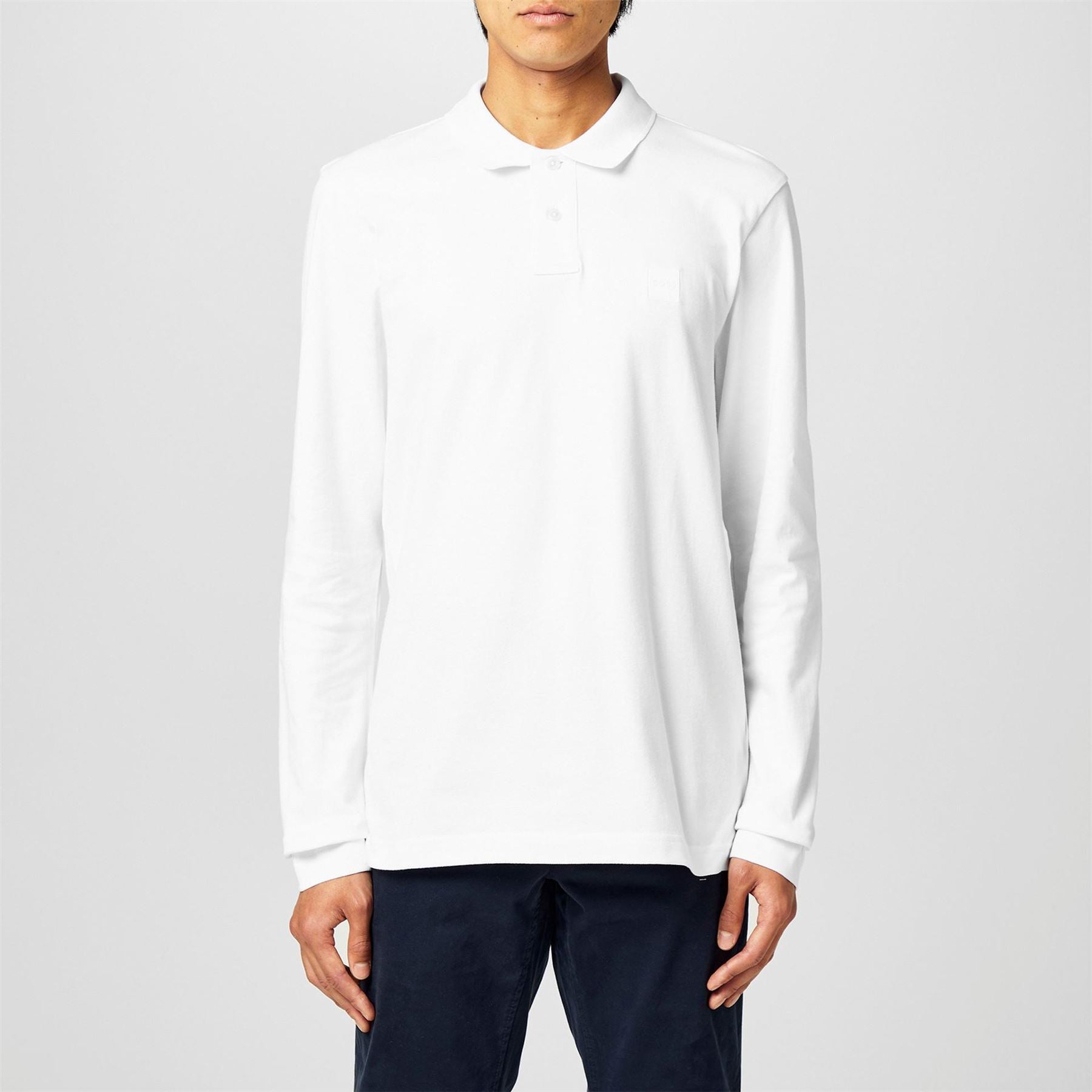Boss BOSS ORANGE Passerby Premium Cotton Long Sleeve Polo Shirt with Logo Detail