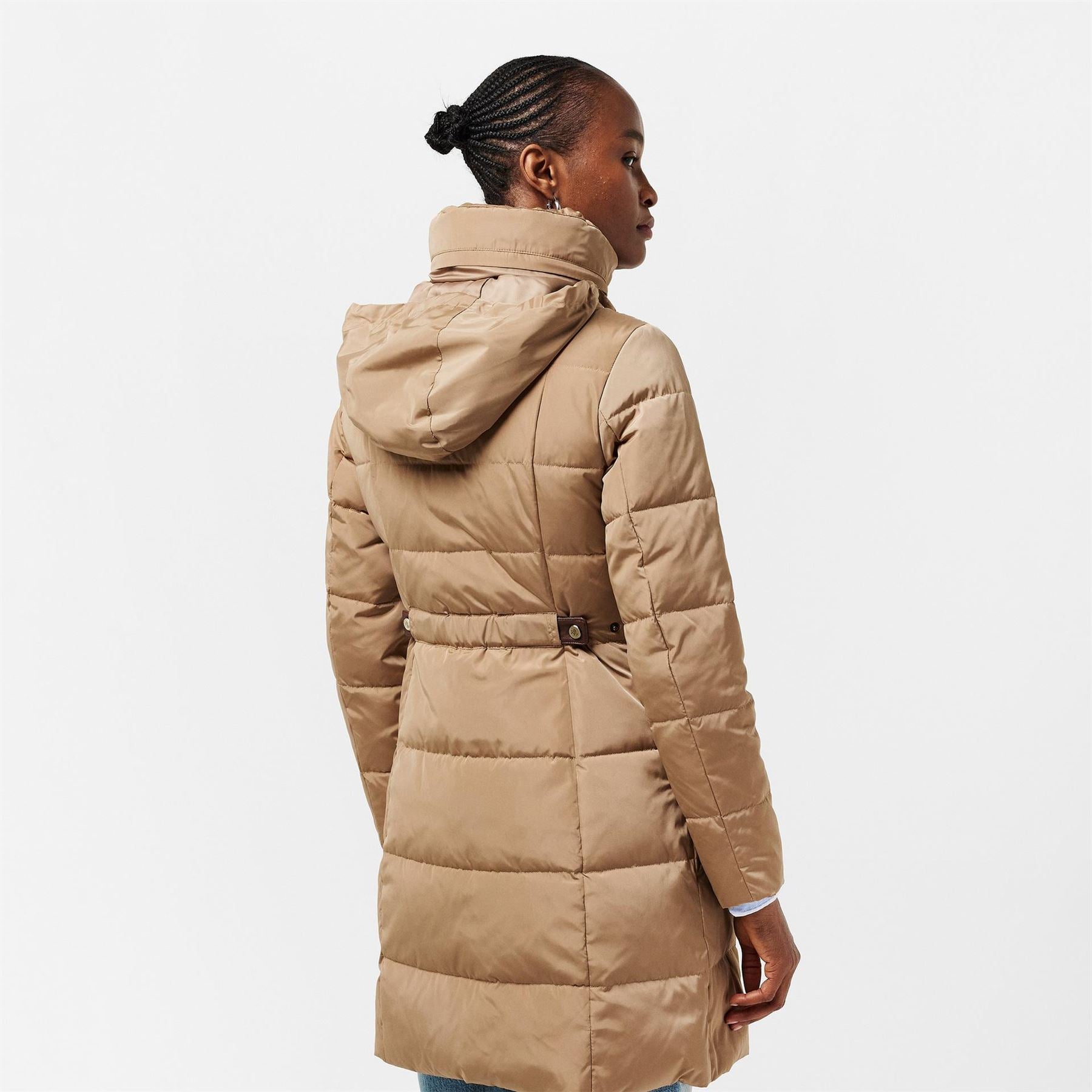 Lauren by Ralph Lauren Rlhoody Puff Real Leather Medium Puffer Jacket