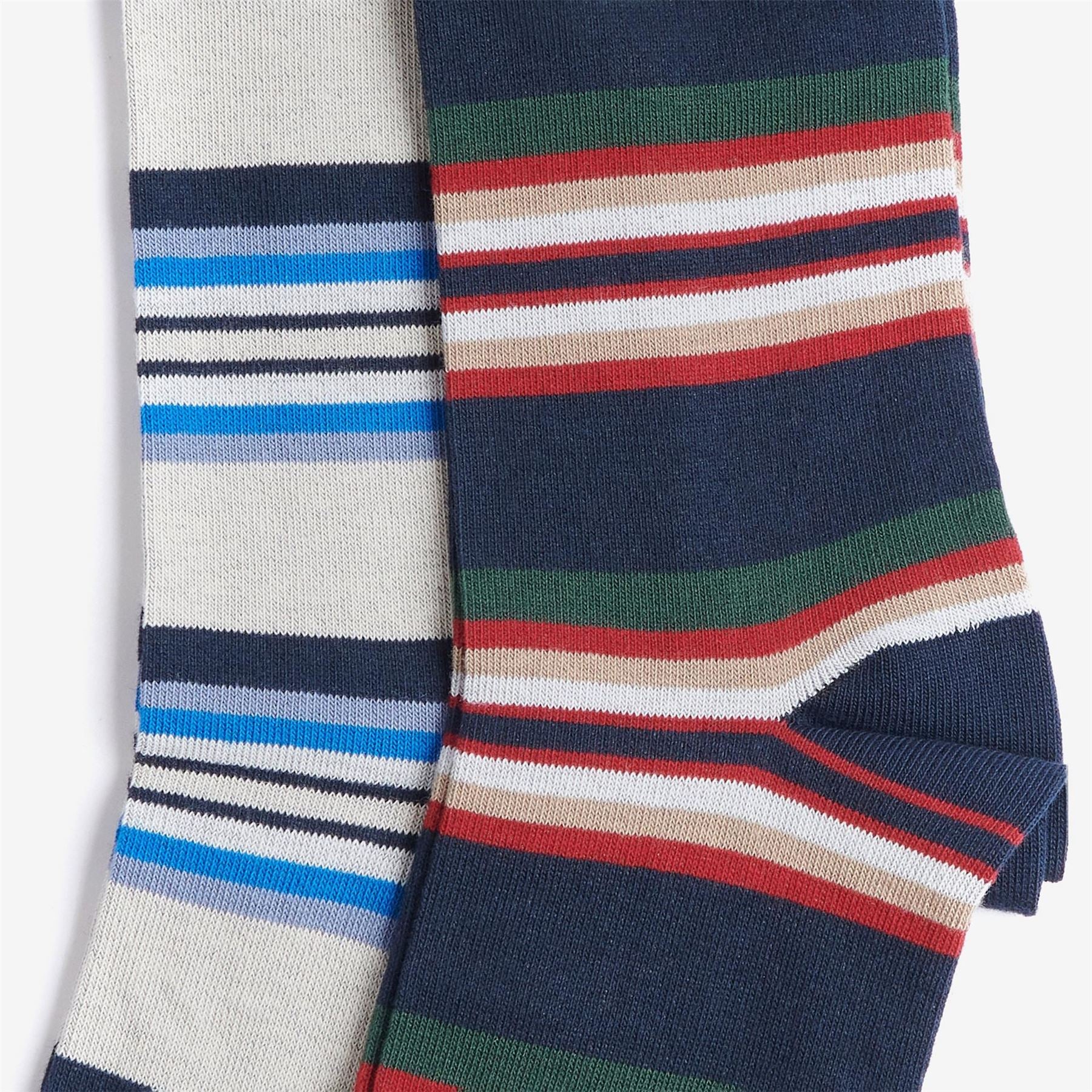 Barbour Summer Stripe 2 Pack Socks