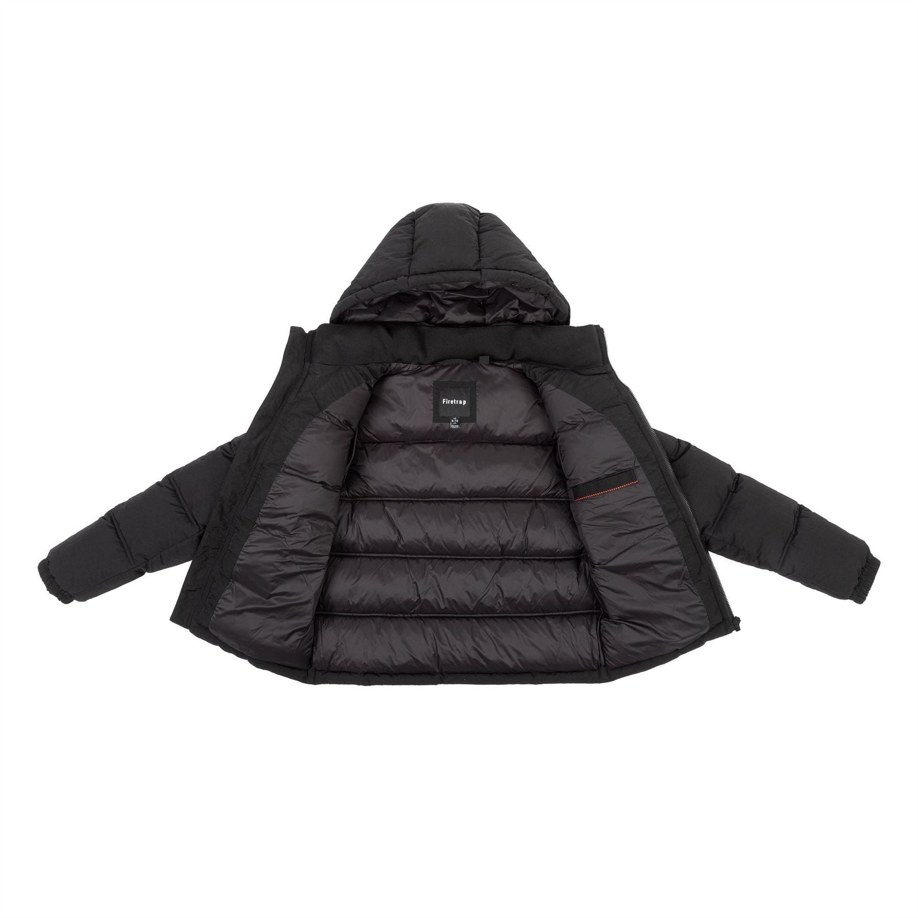 Firetrap Windproof Water Resistant Hooded Long Sleeve Short Puffer Jacket
