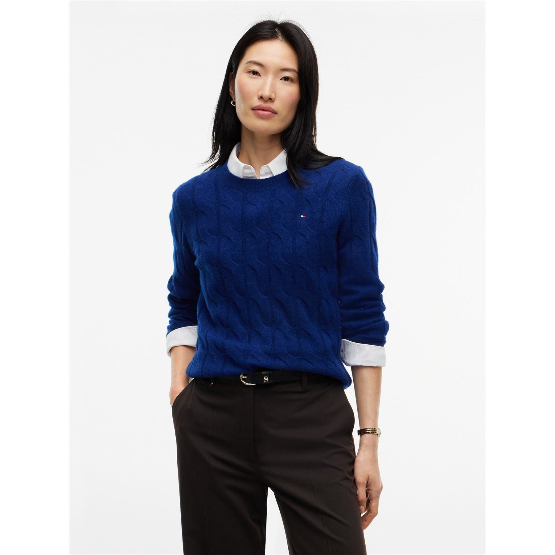 Tommy Hilfiger Wool Cbl Knit Ld64