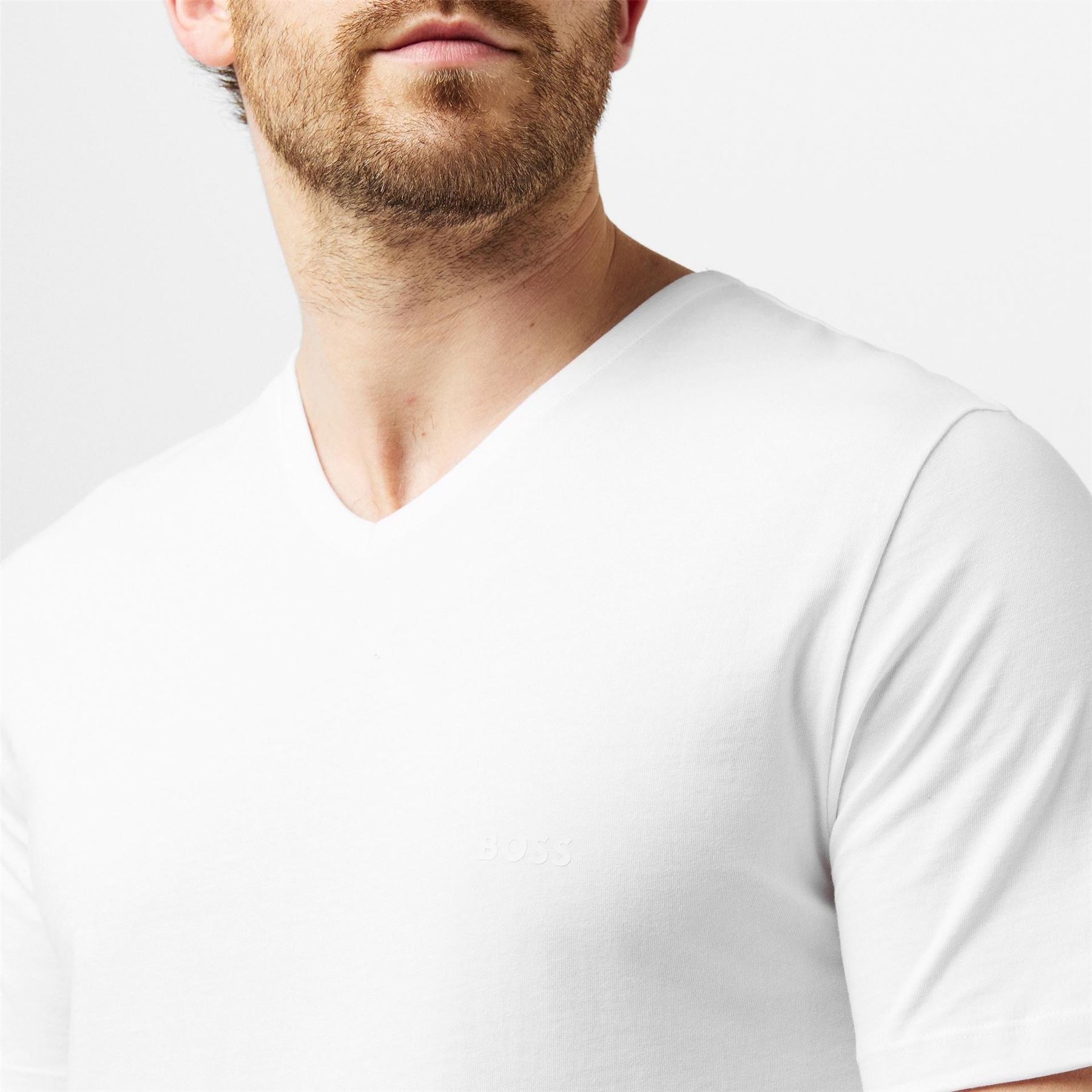 Boss V Neck 3 Pack T-Shirts, Soft Breathable Fabric