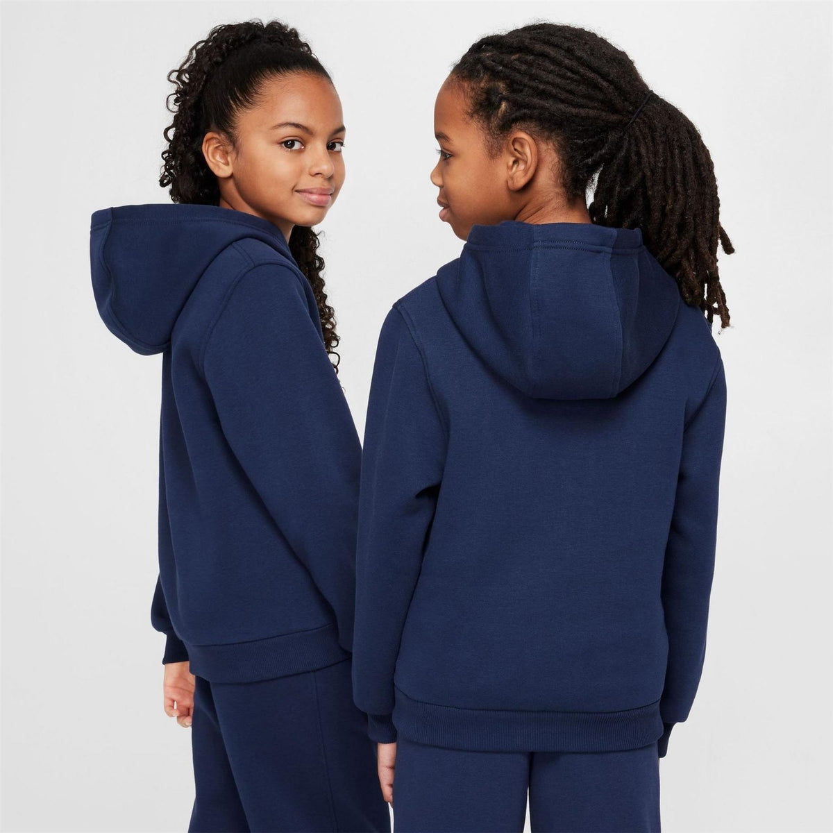 Nike Club Fleece Logo Print Hooded Long Sleeve Sweatshirt
