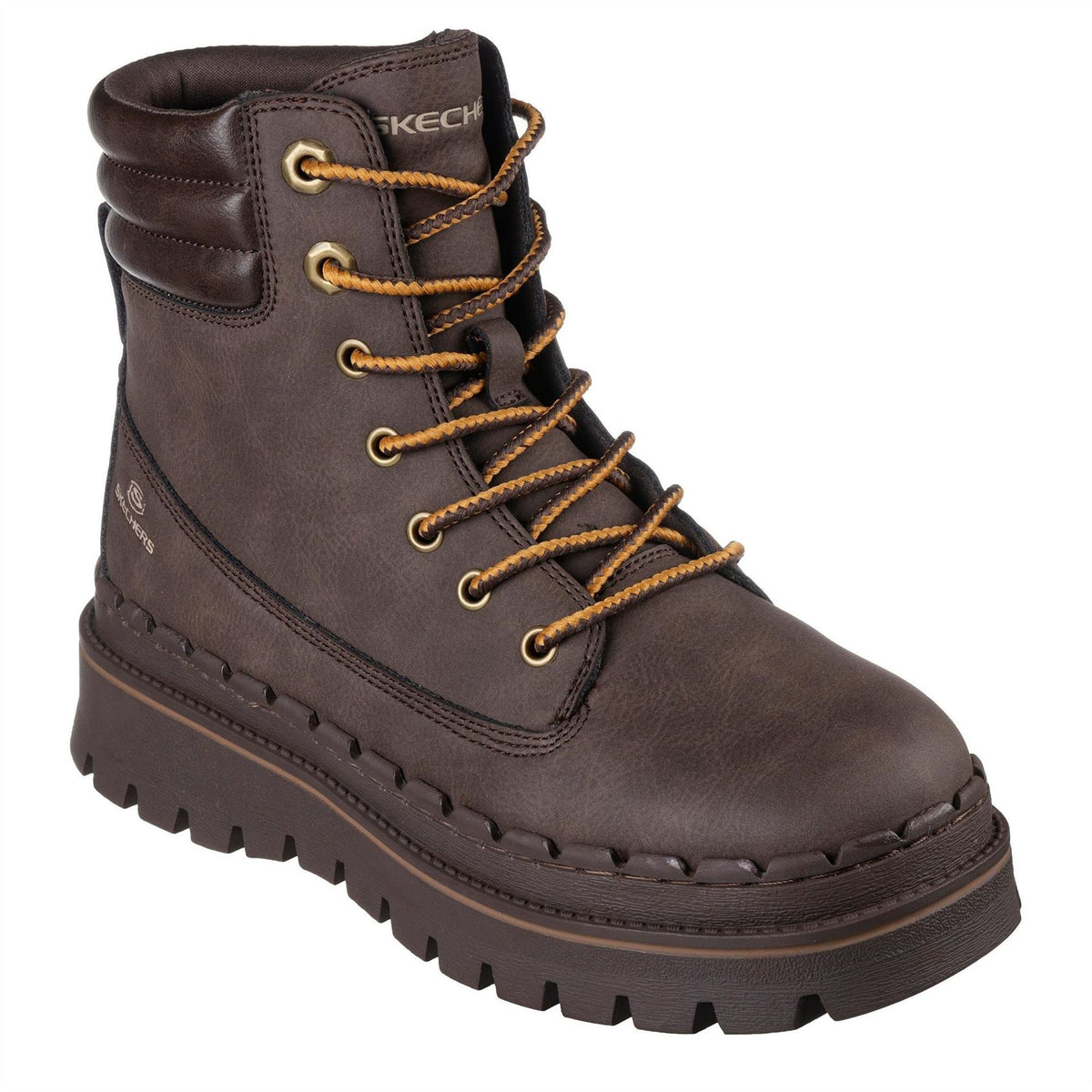 Skechers Jammers Lace Up Lug Sole Platform Boots