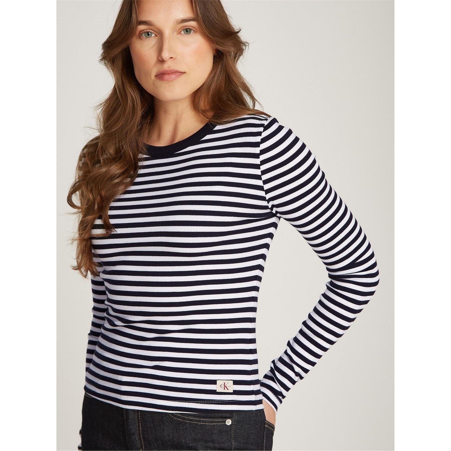 Calvin Klein Jeans Label Rib Long Sleeve