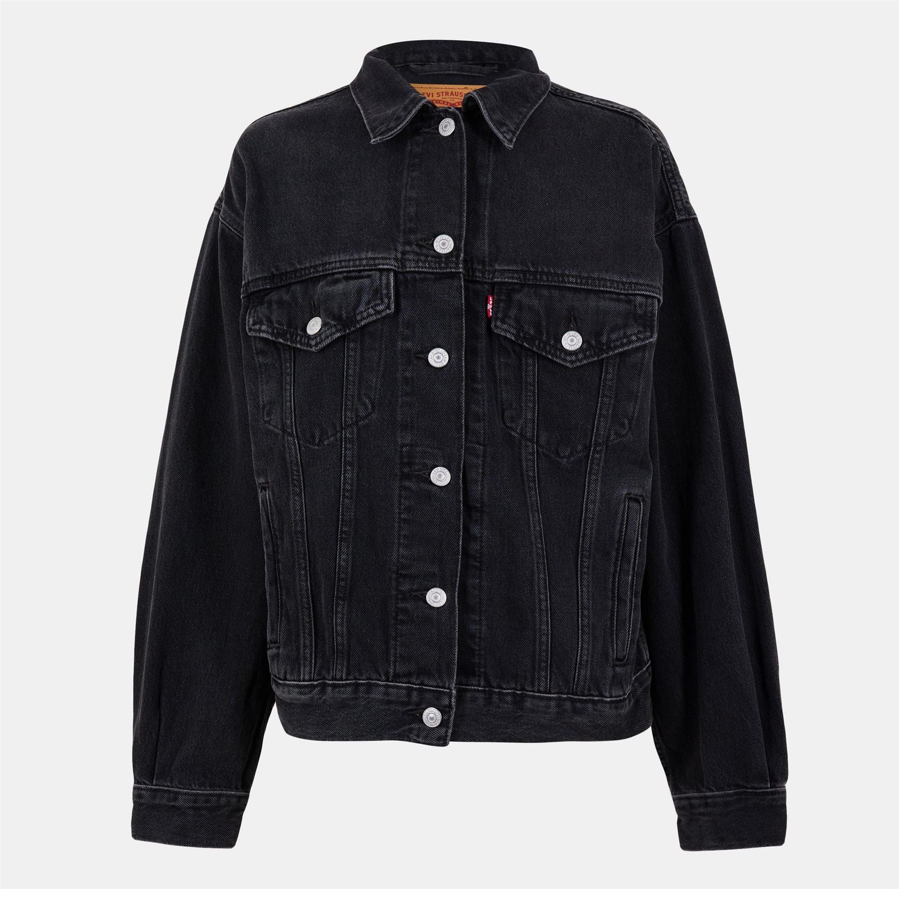 Levis Solid Patterned Denim Jacket with Chest Pocket