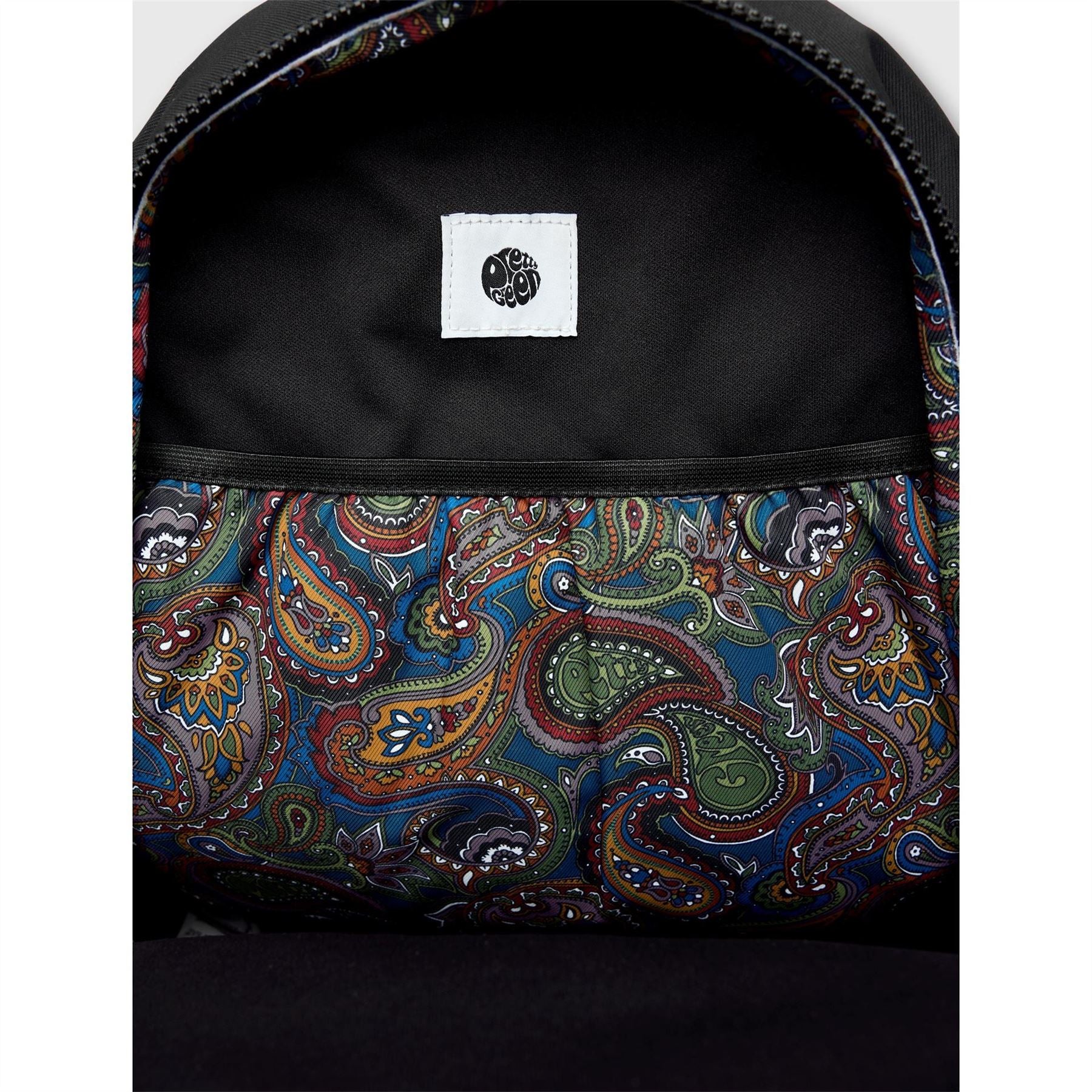 Pretty Green Bramhall Rectangle Shape Backpack with Logo Badge