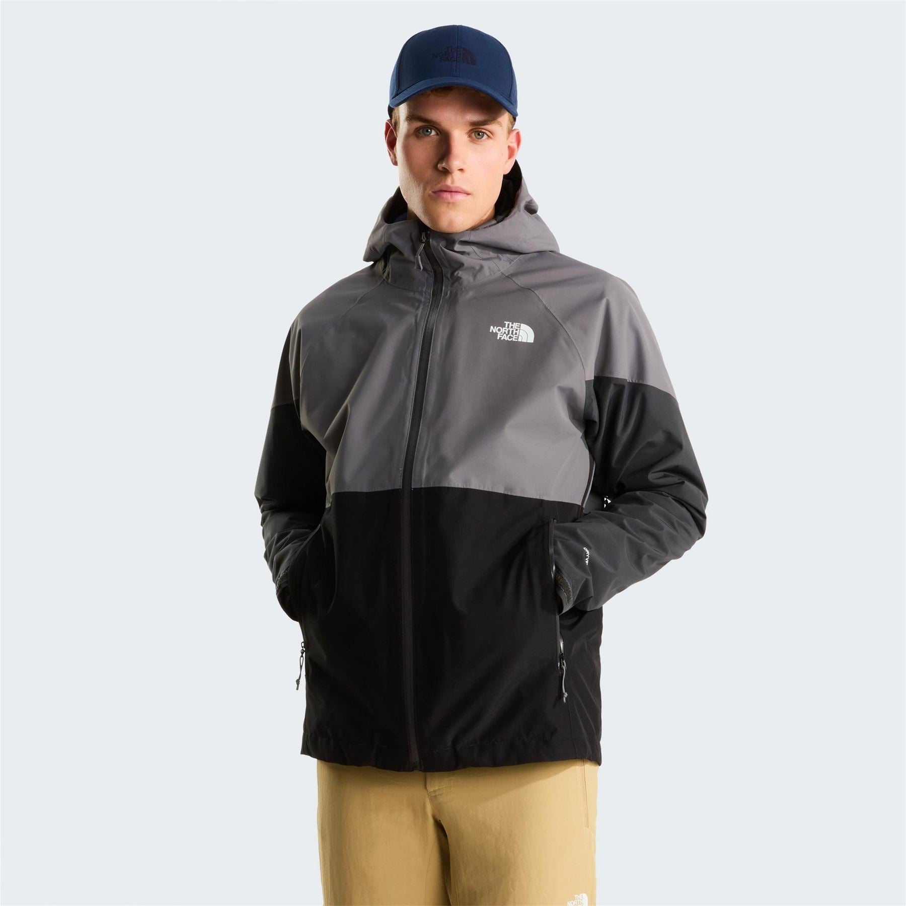 The North Face Hooded Neck Lightning Color Block Rain Jacket