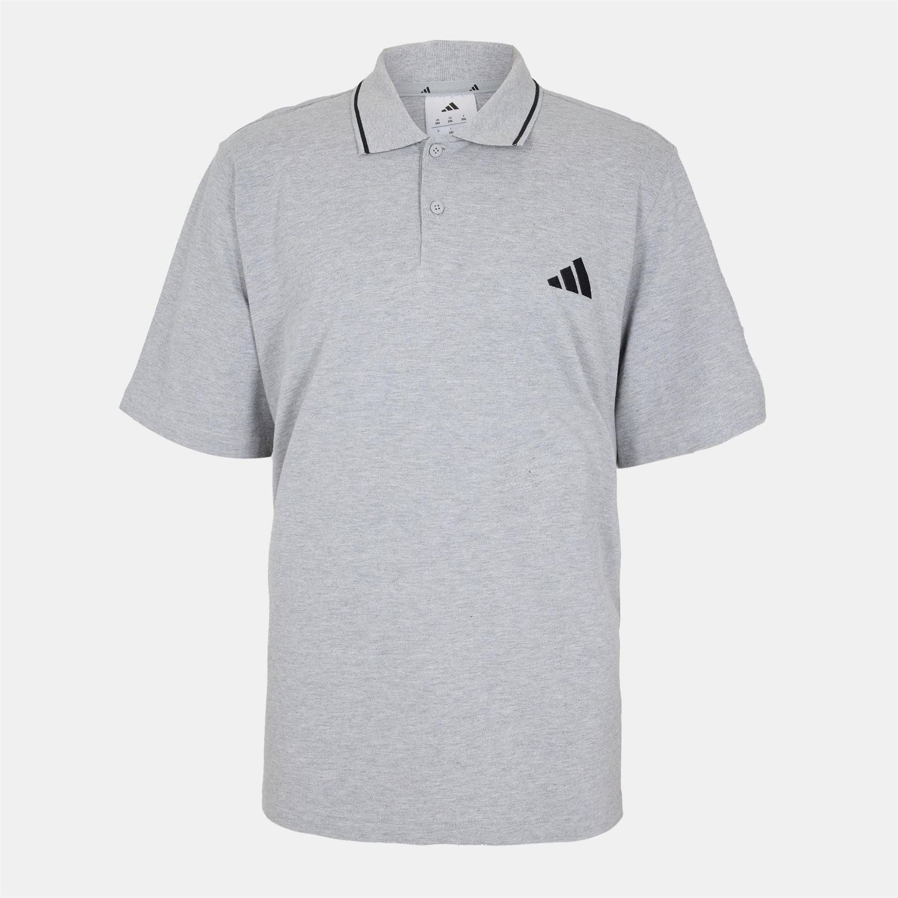adidas Mens Essentials Cotton 3 Stripes Polo Shirt