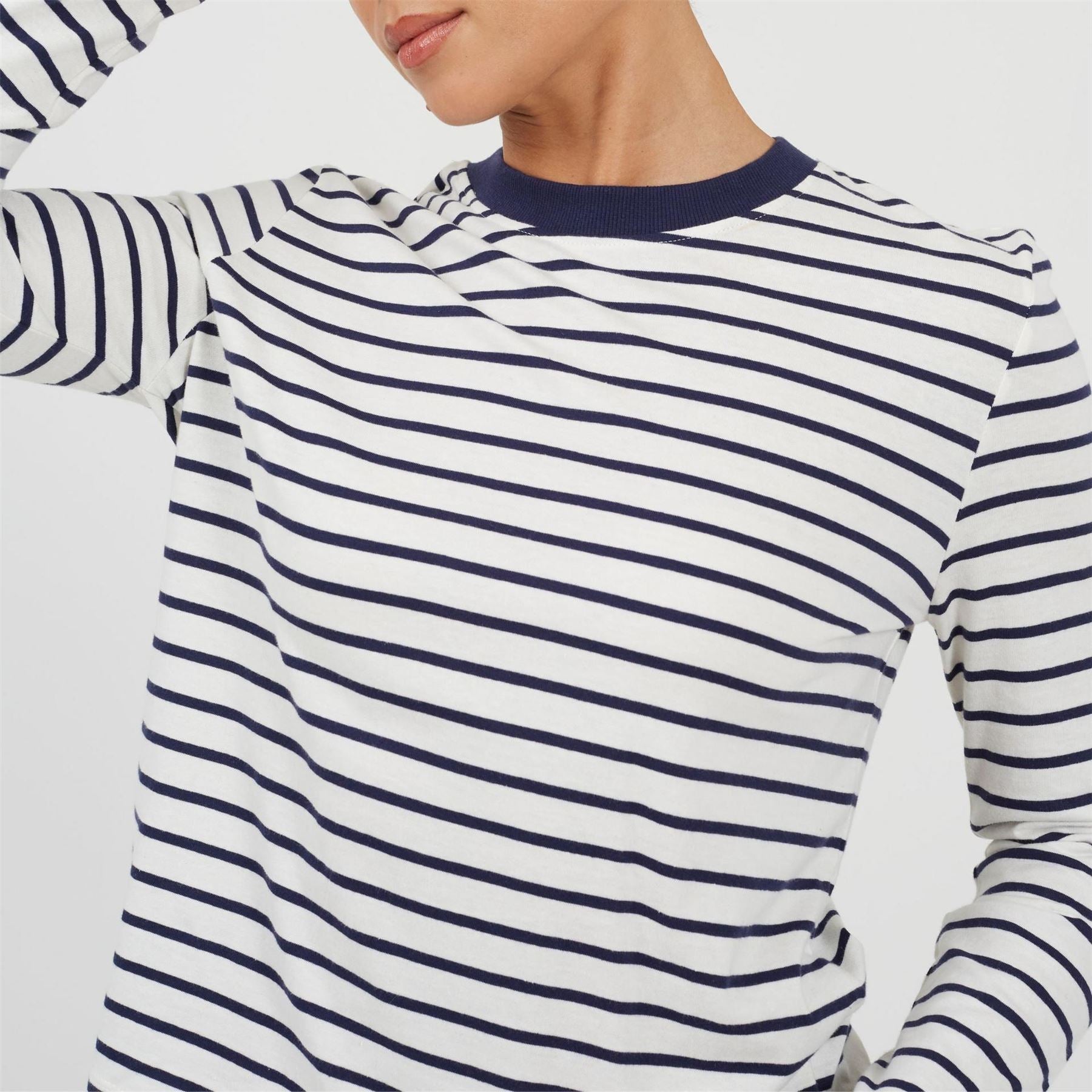 Brave Soul Striped Crew Neck Long Sleeve T-Shirt