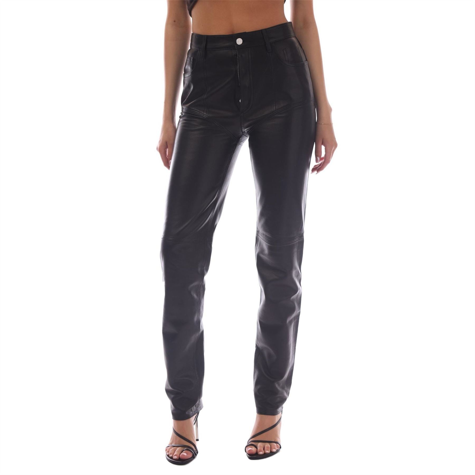 Mugler Leather Pu Leather Trousers