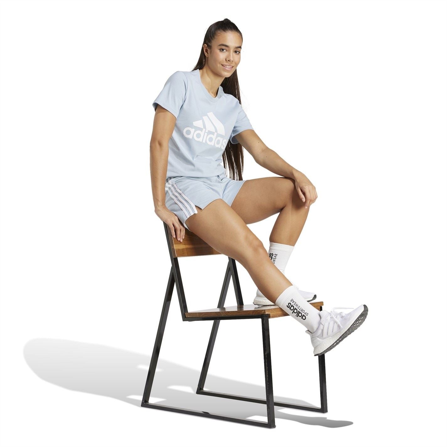 adidas Womens Essentials 3 Stripe Shorts