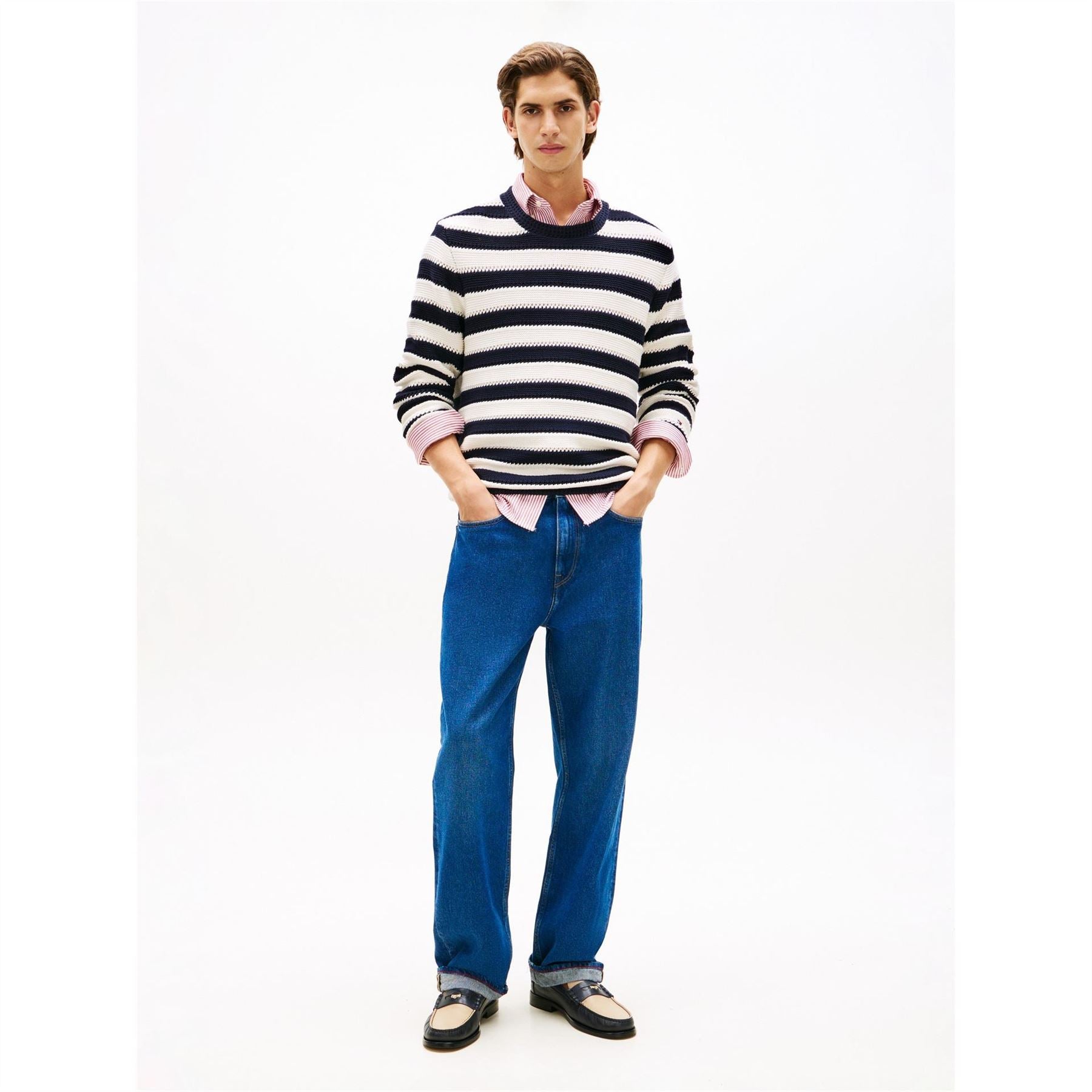 Tommy Hilfiger Crochet Stripe Relaxed Jumper