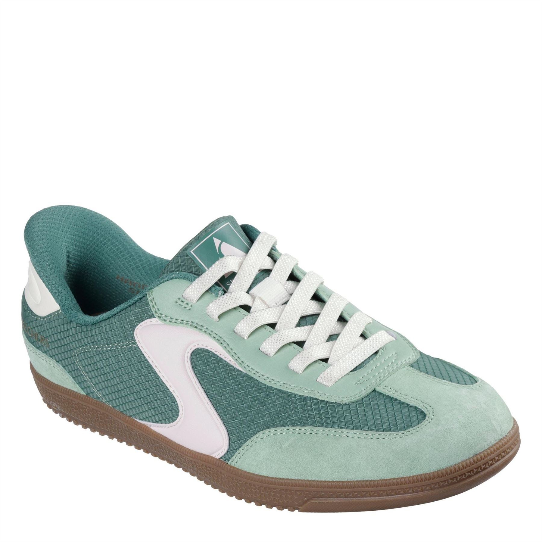 Skechers  And  Suede Overlay Bungee Low Top Trainers Womens