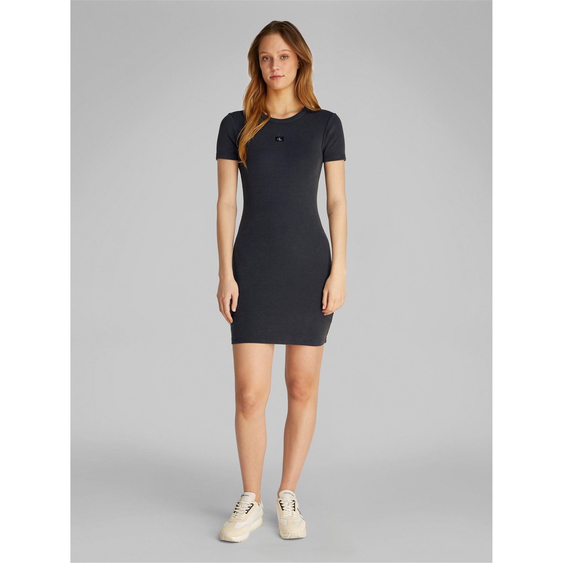 Calvin Klein Jeans Woven Label Rib Dress