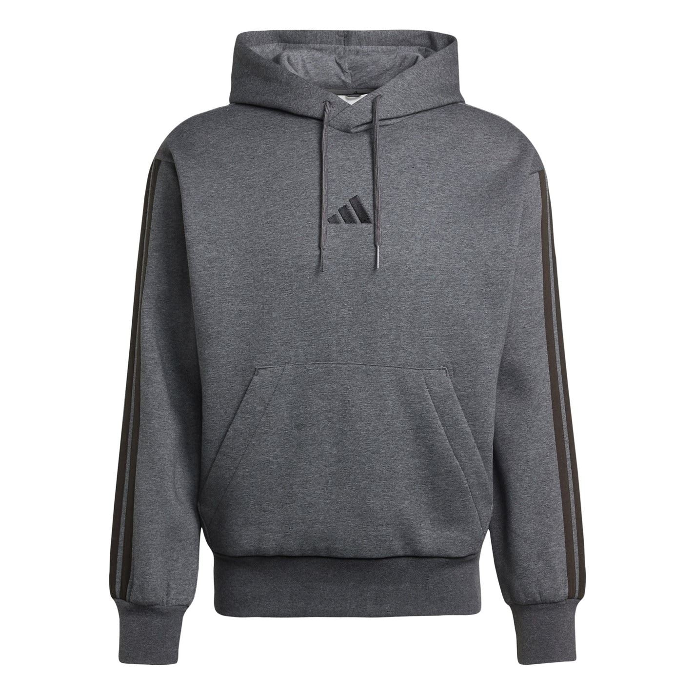 adidas Mens Fleece 3 Stripes Hoodie