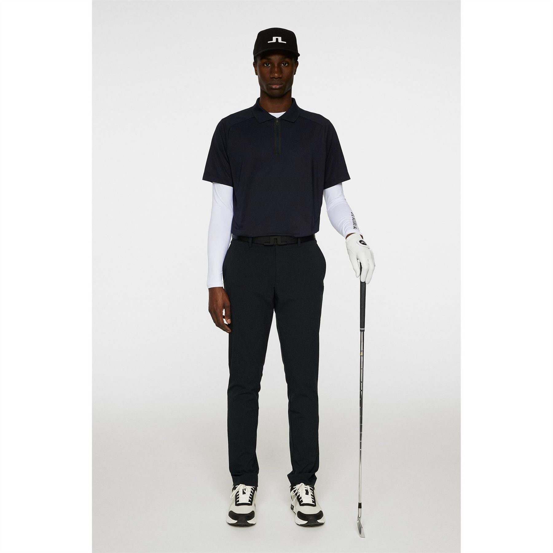 J Lindeberg Golf Nero Polo Sn52