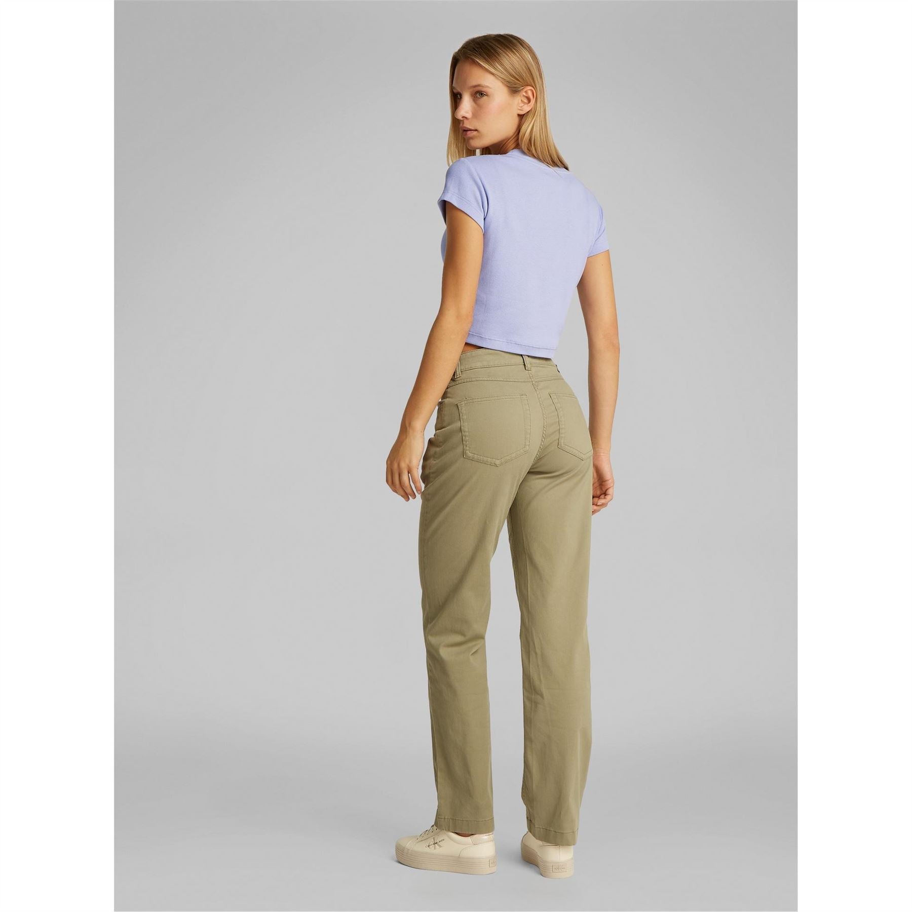 Calvin Klein Jeans Cropped Slim Fit Crew Neck T-Shirt