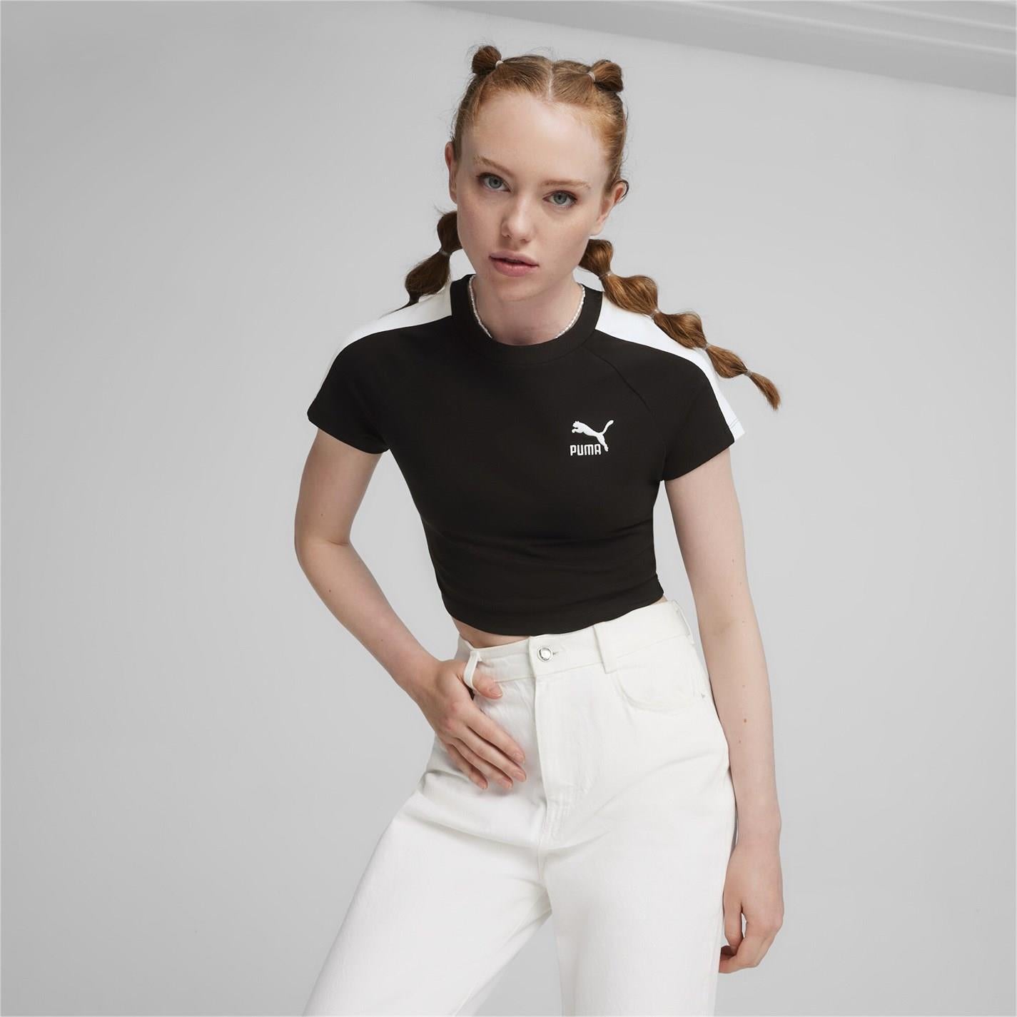 Puma Cropped Crew Neck Regular Fit T-Shirt