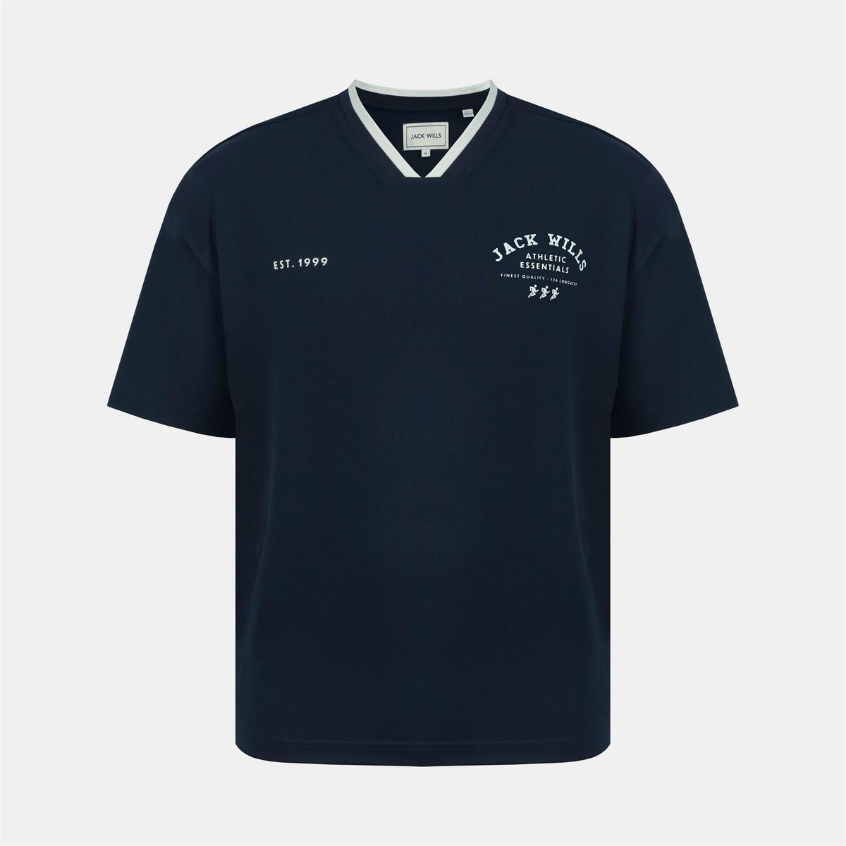 Jack Wills V Neck Short Sleeve Oversized T-Shirt