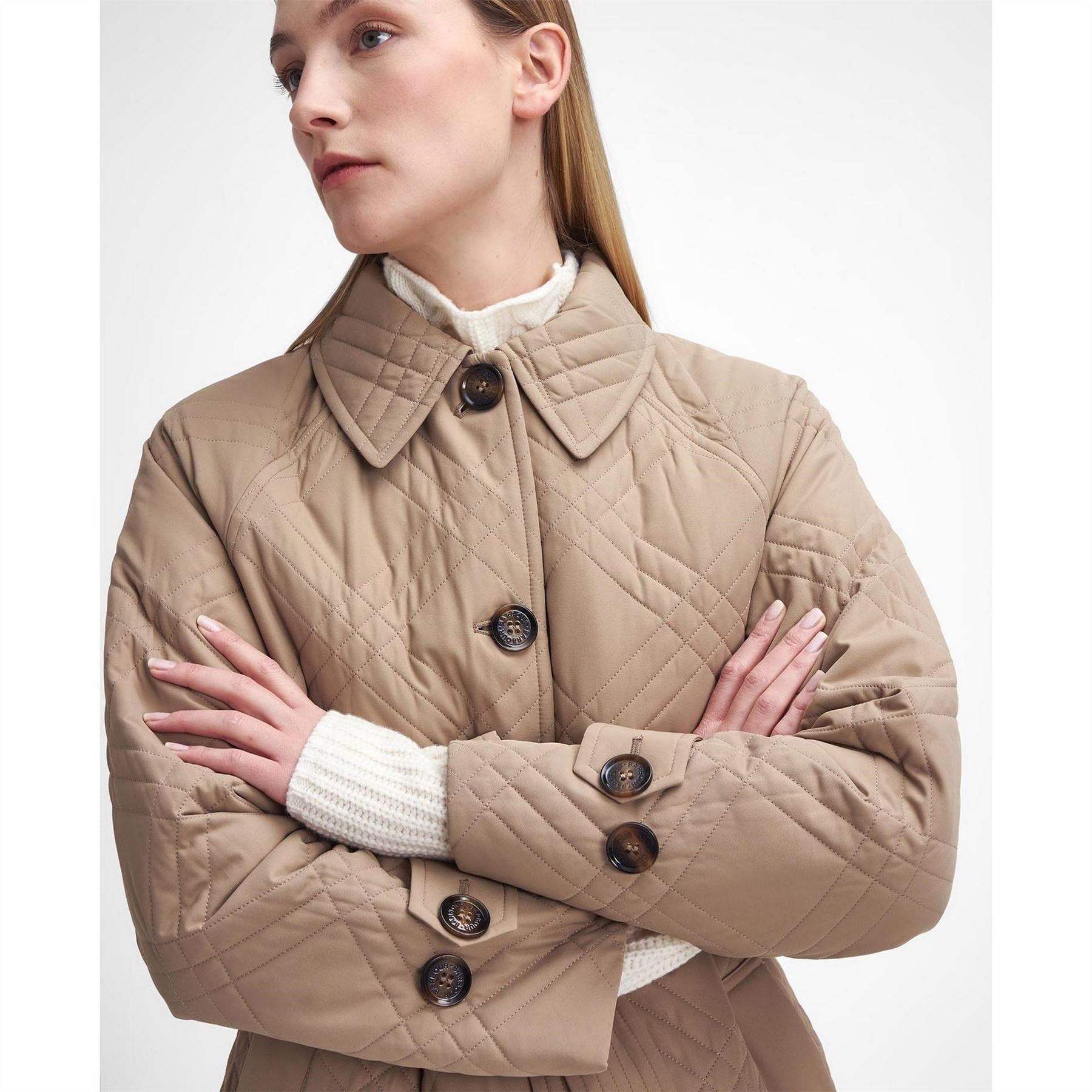 Barbour Mariah Quilted Tartan Short Puffer Jacket