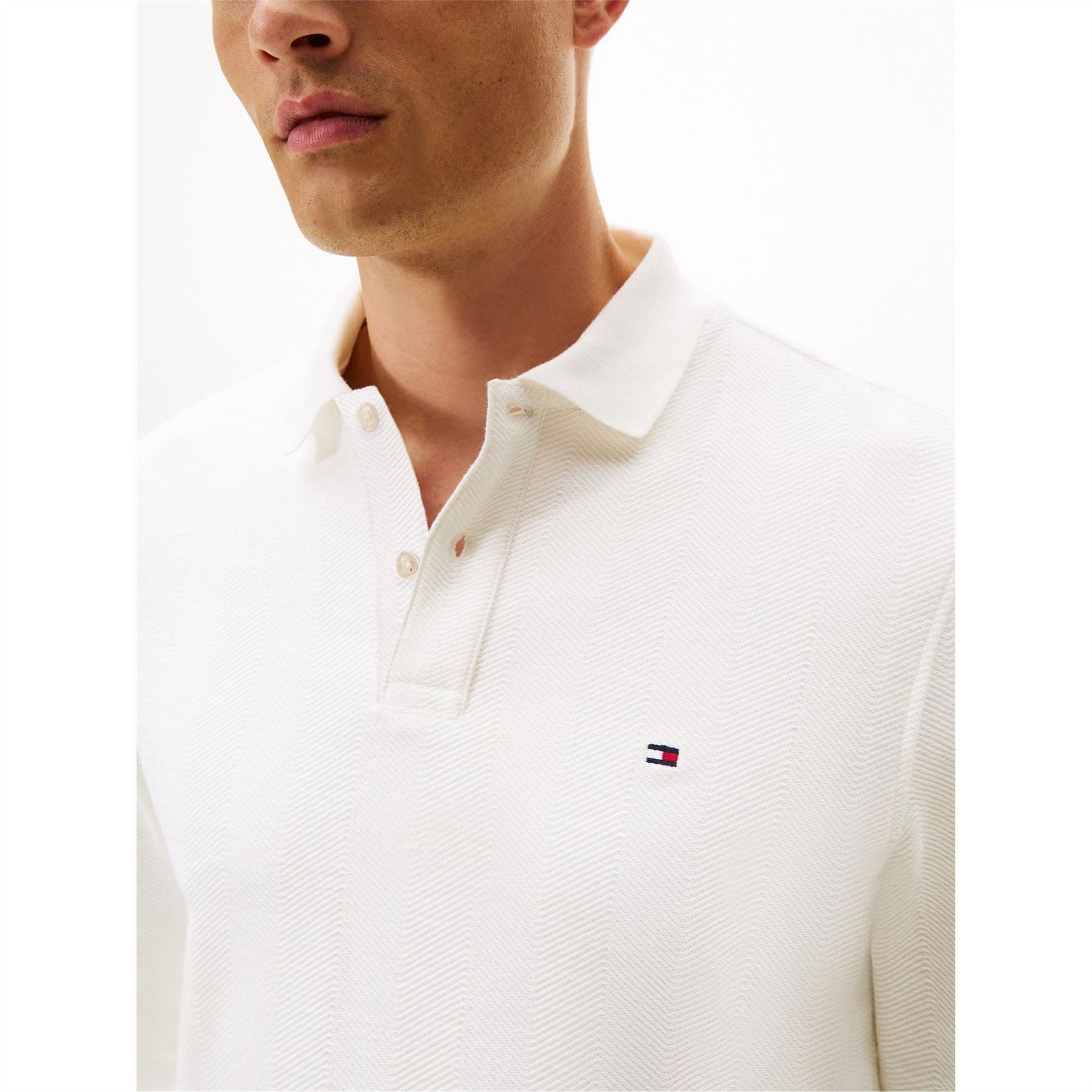 Tommy Hilfiger Herring Collared Long Sleeve Polo Shirt