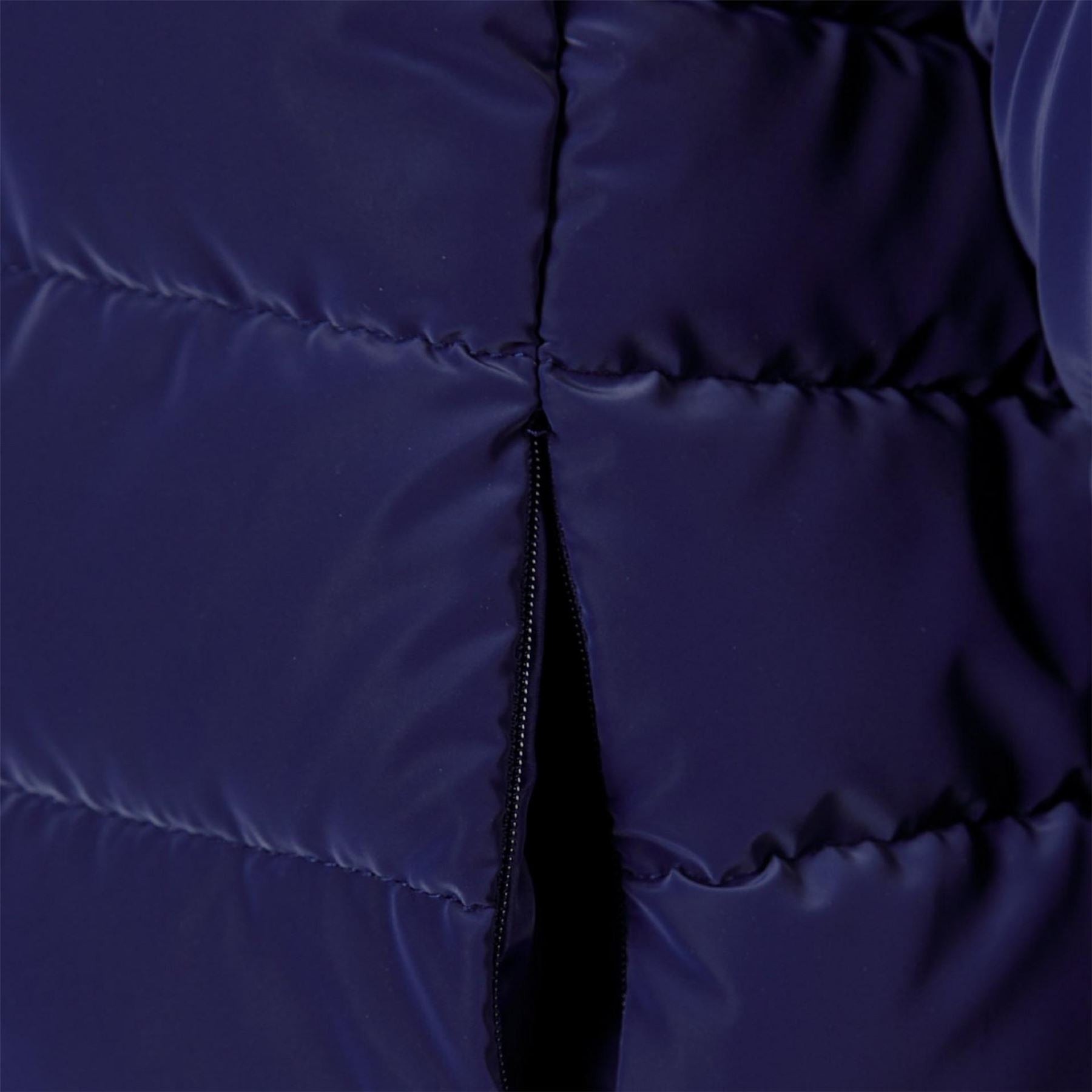 Minoti Girls Padded Jacket Velvet Feel Navy