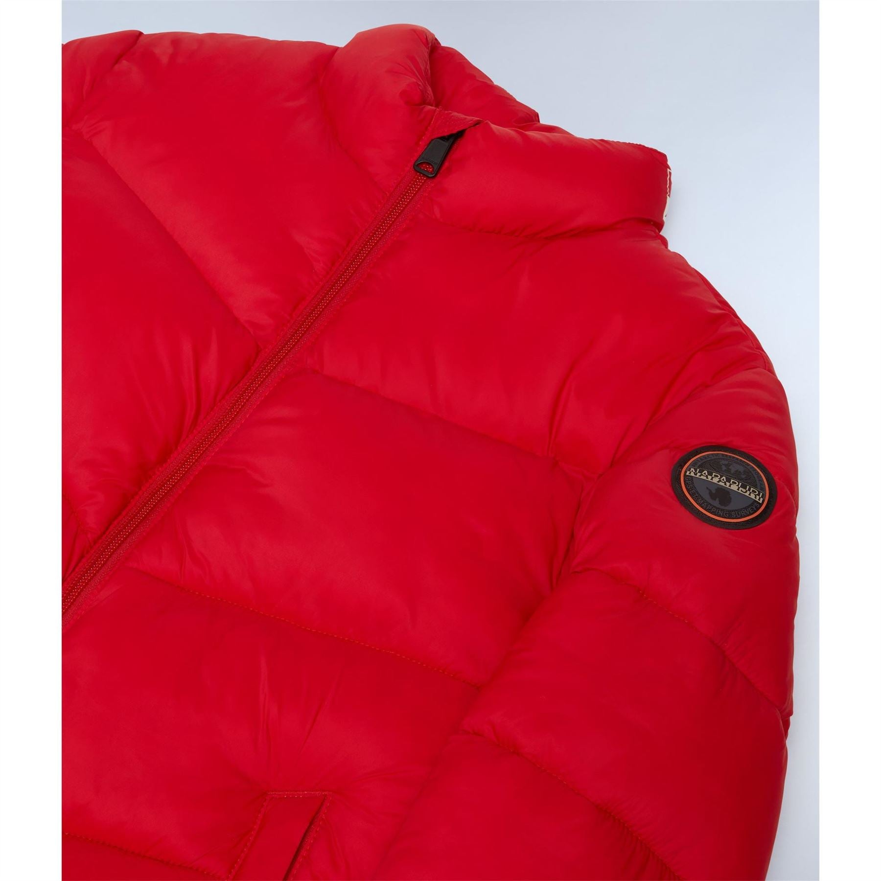 Napapijri Solid Patterned High Neck Puffer Coat