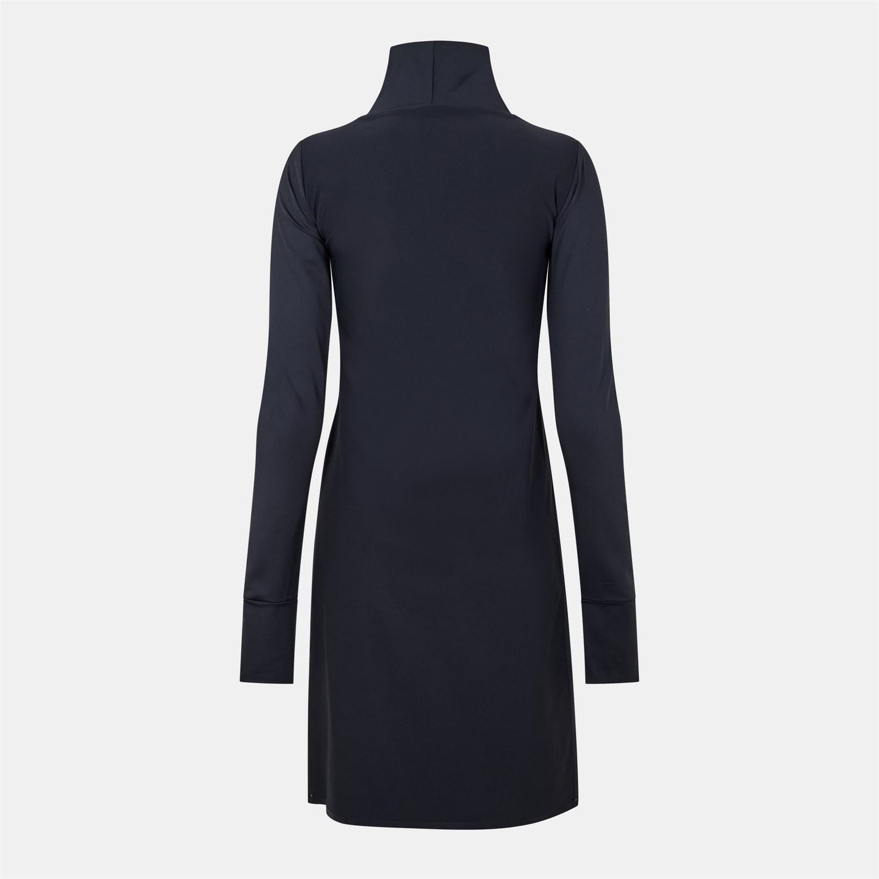HEAD Capsule Stretch Funnel Neck Long Sleeve Knee Length Dress