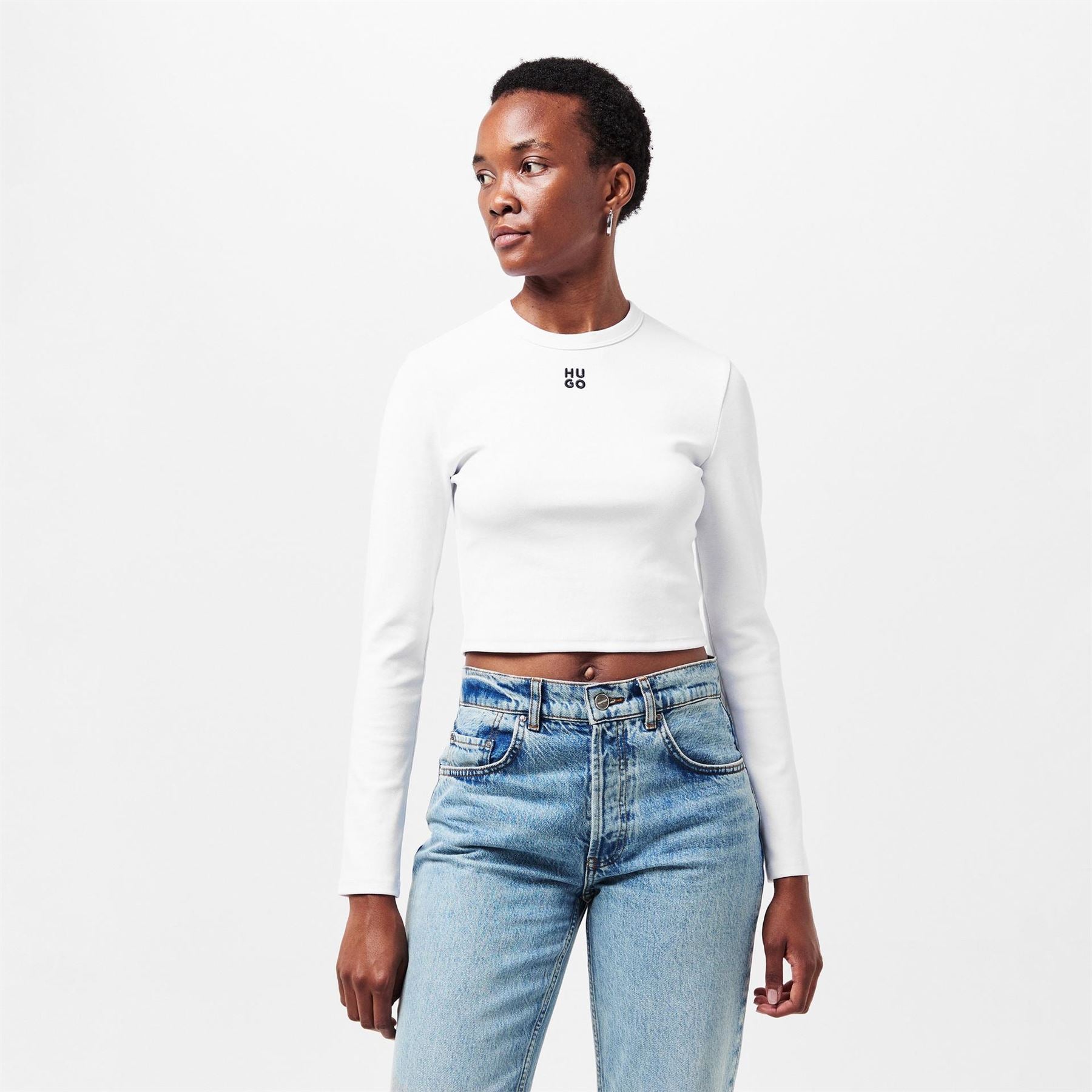 Hugo Long Sleeve Crop Top