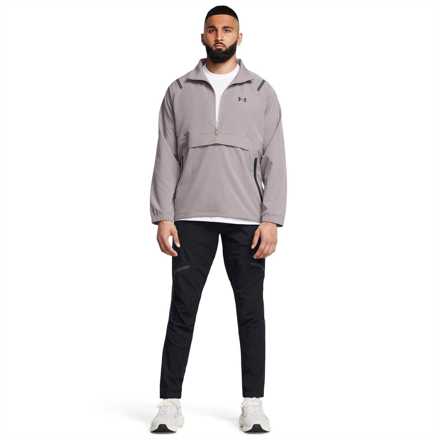 Under Armour Unstoppable Solid Patterned Anorak Jacket with Drawstring