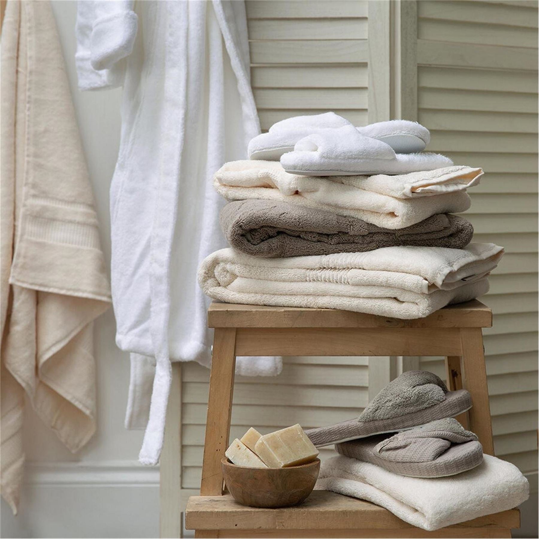 Hamam Organic Slippers   White