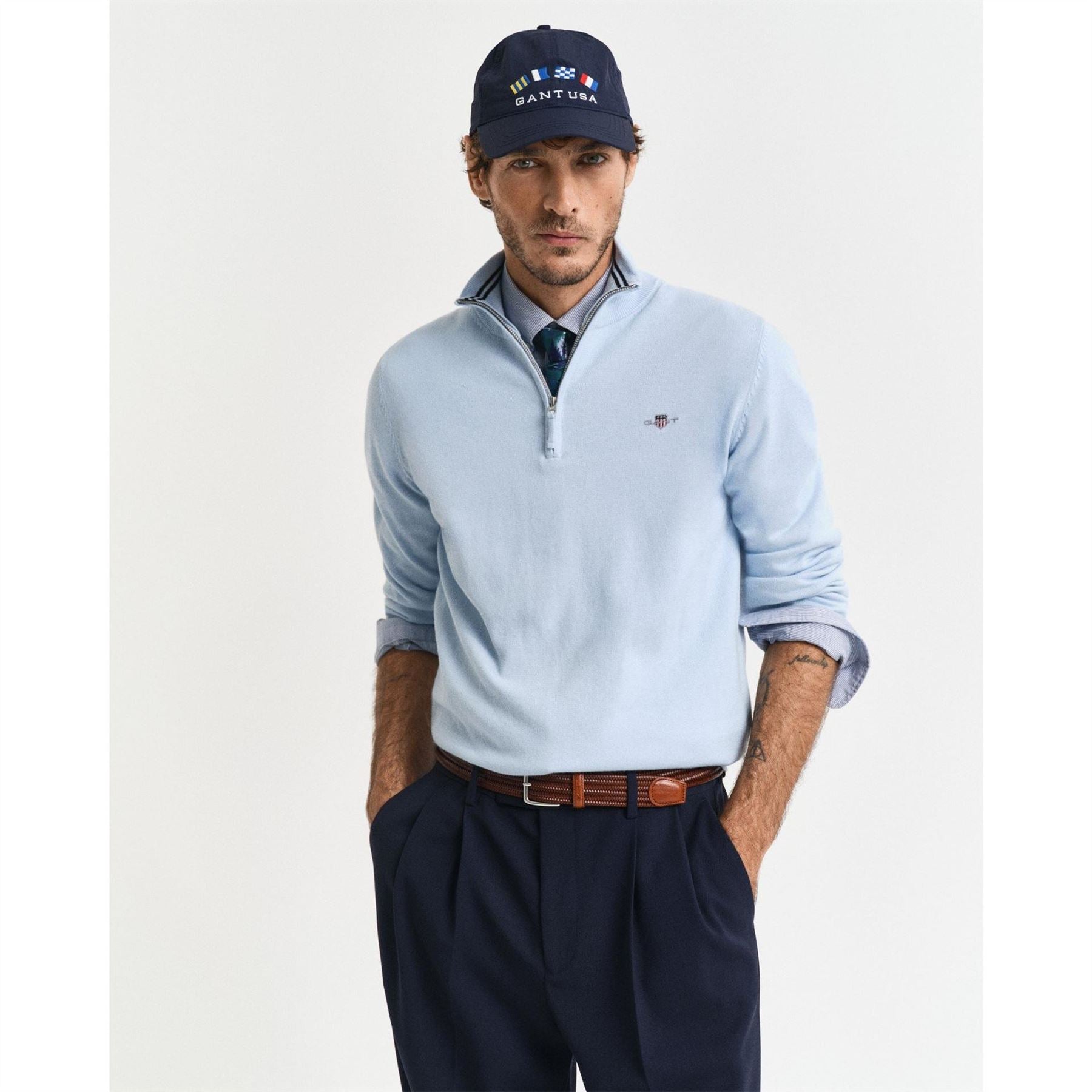 Gant Cotton Half Zip Sweater